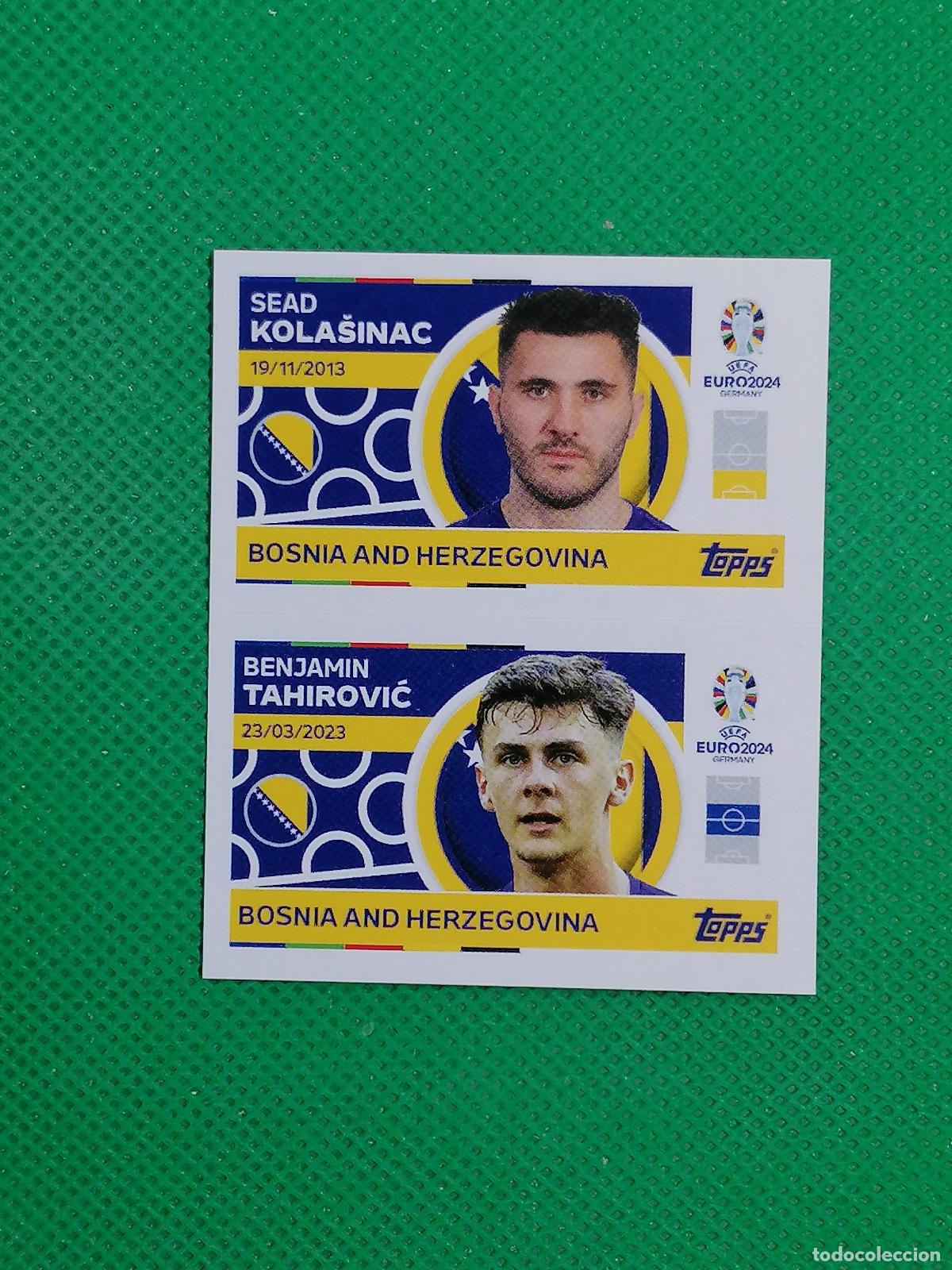 Cromos de F&uacute;tbol: BIH 6 7 BIH6 BIH7 KOLASINAC TAHIROVIC BOSNIA HERZEGOVINA ⚽ TOPPS EURO 2024 24 GERMANY STICKERS ⚽