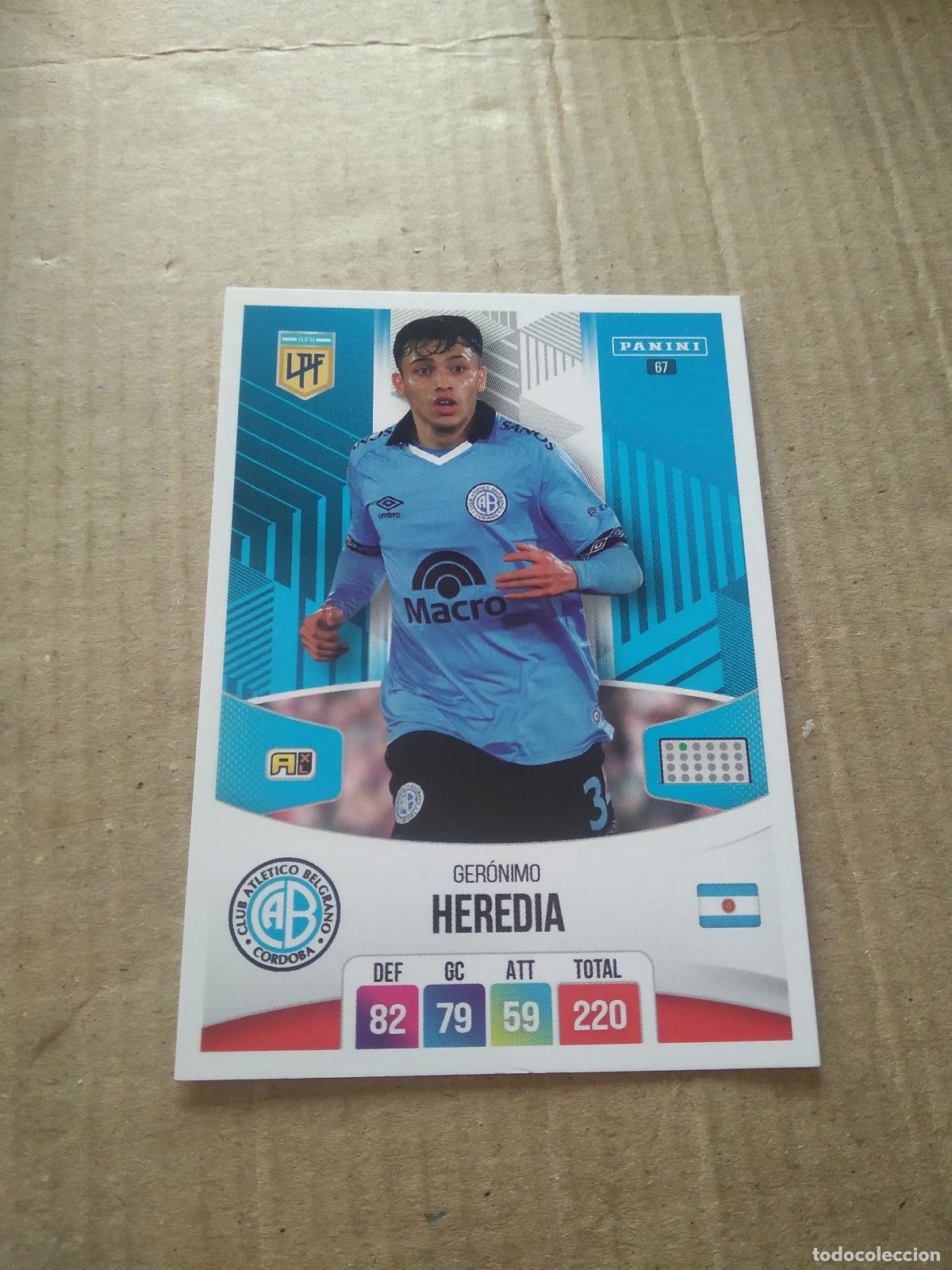 Cromos de F&uacute;tbol: 67 GERONIMO HEREDIA BELGRANO CROMO FUTBOL ARGENTINO PANINI LIGA ARGENTINA 2024 ADRENALYN