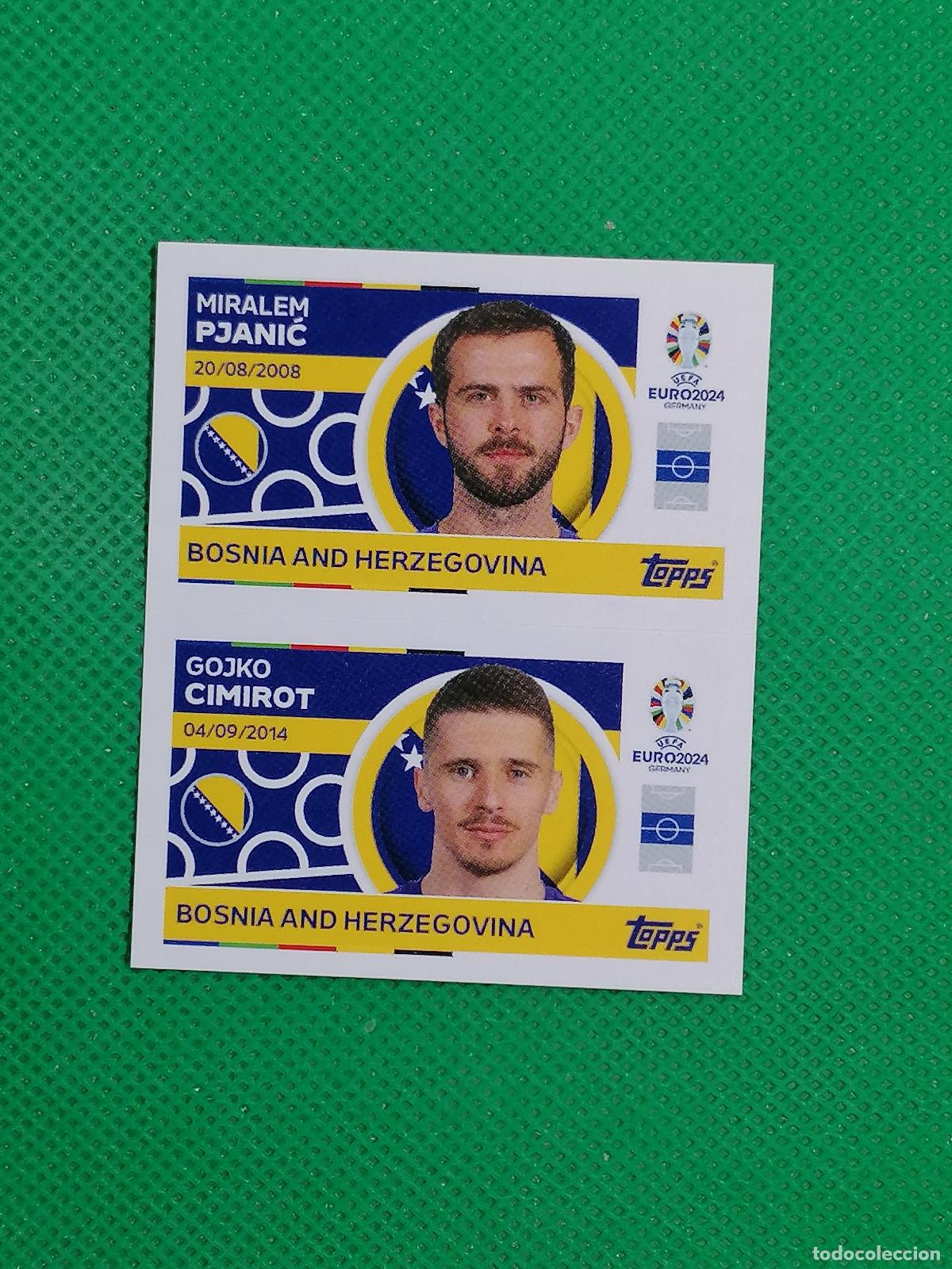 Cromos de F&uacute;tbol: BIH 8 9 BIH8 BIH9 PJANIC CIMIROT BOSNIA HERZEGOVINA ⚽ TOPPS EURO 2024 24 GERMANY STICKERS ⚽