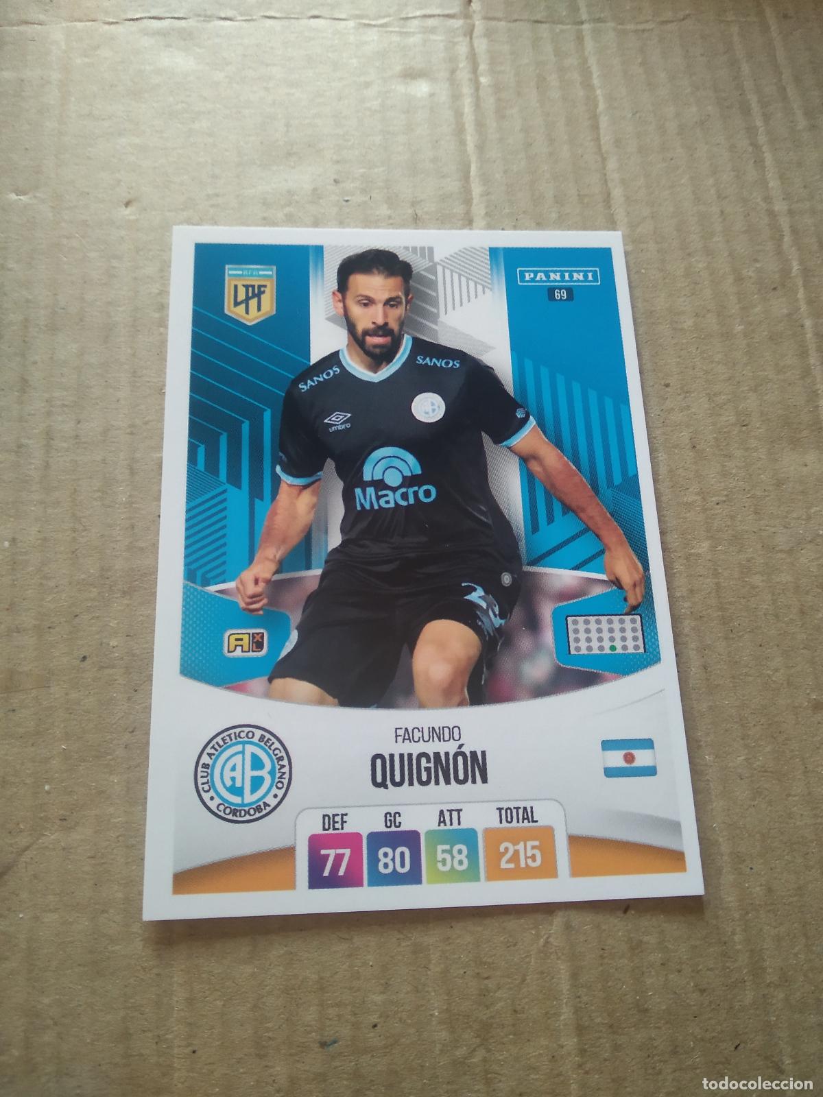 Cromos de F&uacute;tbol: 69 FACUNDO QUIGNON BELGRANO CROMO FUTBOL ARGENTINO PANINI LIGA ARGENTINA 2024 ADRENALYN