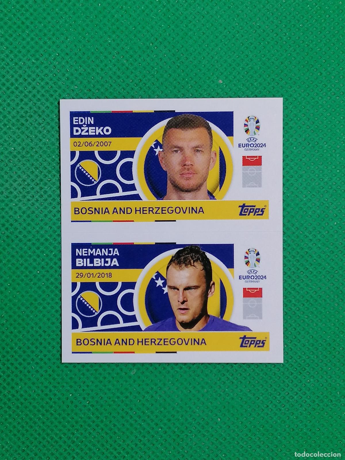 Football Stickers: BIH 12 13 BIH12 BIH13 DZEKO BILBIJA BOSNIA HERZEGOVINA ⚽ TOPPS EURO 2024 24 GERMANY STICKERS ⚽