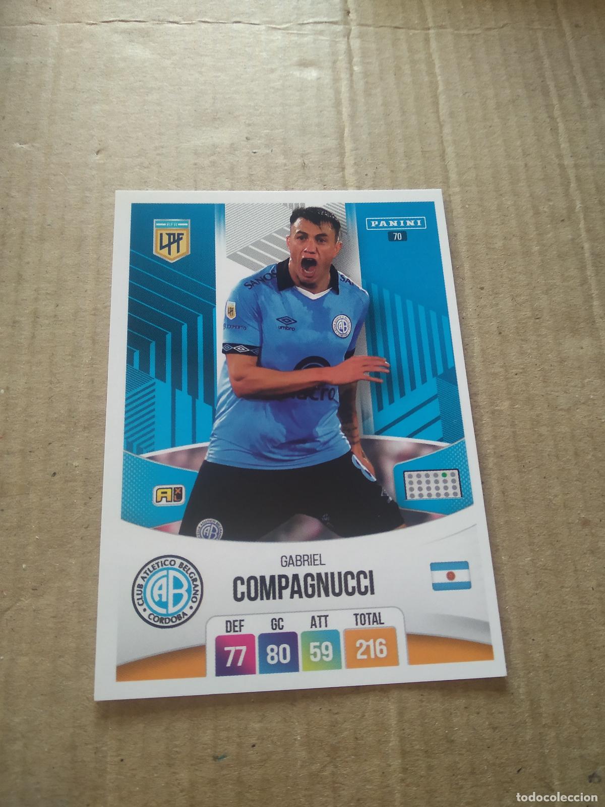 Football Stickers: 70 GABRIEL COMPAGNUCCI BELGRANO CROMO FUTBOL ARGENTINO PANINI LIGA ARGENTINA 2024 ADRENALYN