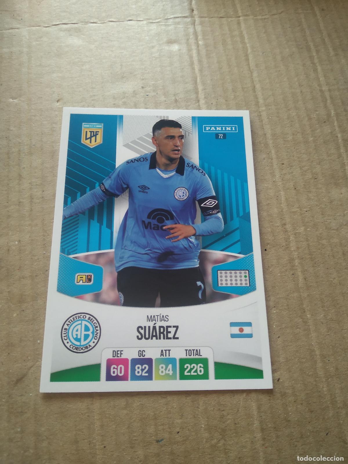Football Stickers: 72 MATIAS SUAREZ BELGRANO CROMO FUTBOL ARGENTINO PANINI LIGA ARGENTINA 2024 ADRENALYN