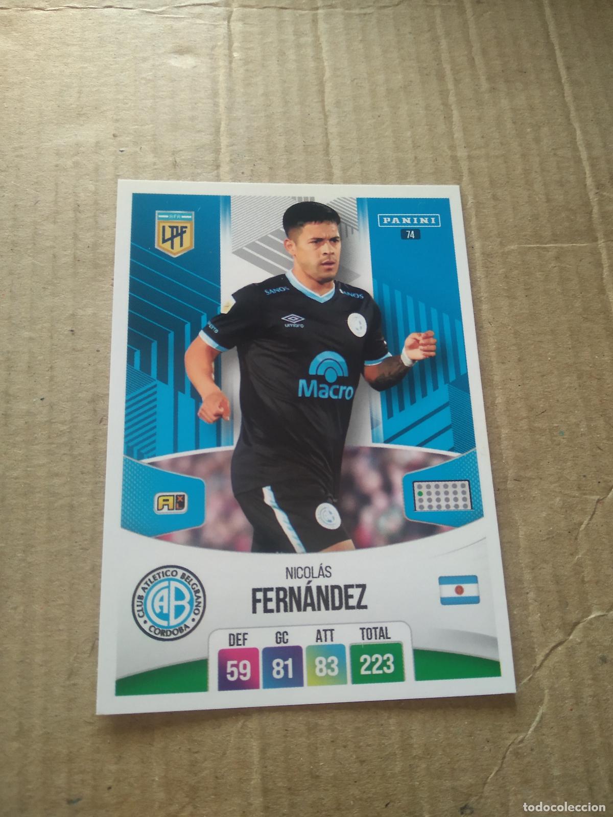 Football Stickers: 74 NICOLAS FERNANDEZ BELGRANO CROMO FUTBOL ARGENTINO PANINI LIGA ARGENTINA 2024 ADRENALYN