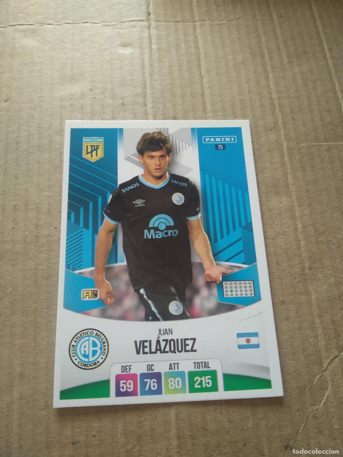 Football Stickers: 75 JUAN VELAZQUEZ BELGRANO CROMO FUTBOL ARGENTINO PANINI LIGA ARGENTINA 2024 ADRENALYN