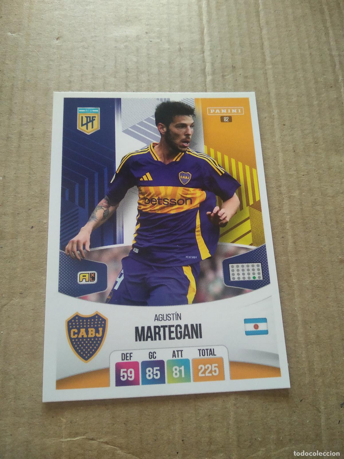 Cromos de F&uacute;tbol: 82 AGUSTIN MARTEGANI BOCA JUNIORS CROMO FUTBOL ARGENTINO PANINI LIGA ARGENTINA 2024 ADRENALYN