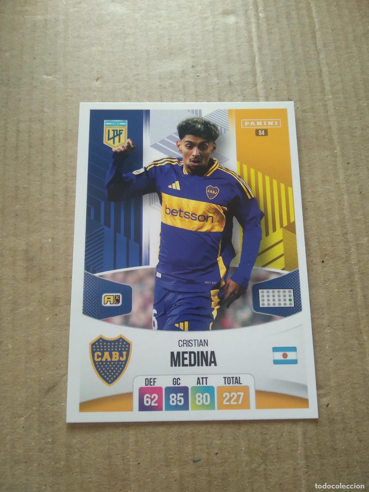 Cromos de F&uacute;tbol: 84 CRISTIAN MEDINA BOCA JUNIORS CROMO FUTBOL ARGENTINO PANINI LIGA ARGENTINA 2024 ADRENALYN
