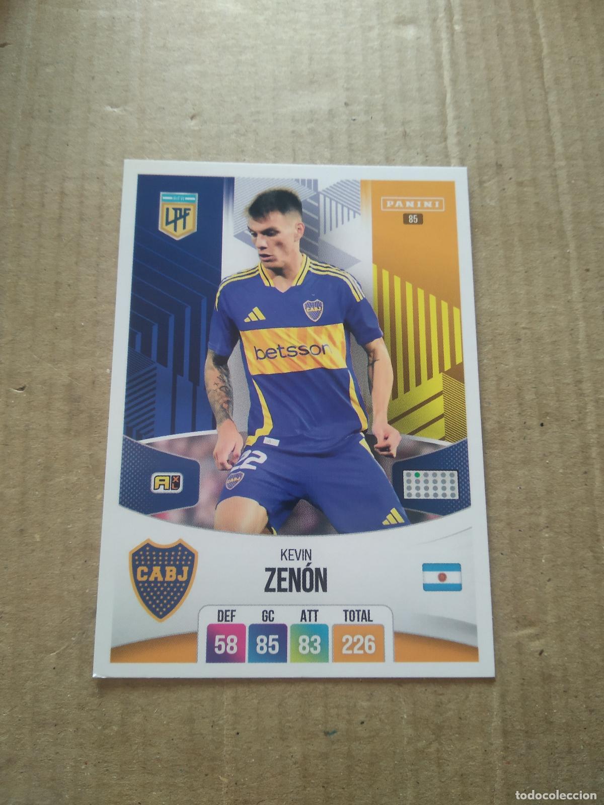 Cromos de F&uacute;tbol: 85 KEVIN ZENON BOCA JUNIORS CROMO FUTBOL ARGENTINO PANINI LIGA ARGENTINA 2024 ADRENALYN
