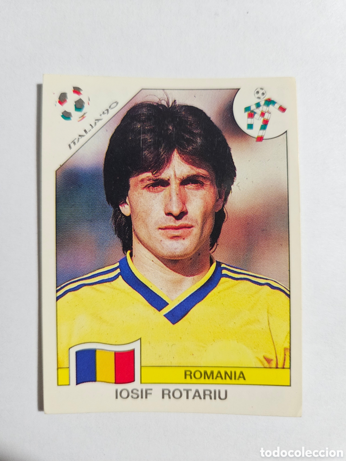 Cromos de F&uacute;tbol: N&deg;161 Iosif Rotariu (Ruman&iacute;a) Mundial Italia 90 PANINI. Nunca pegado