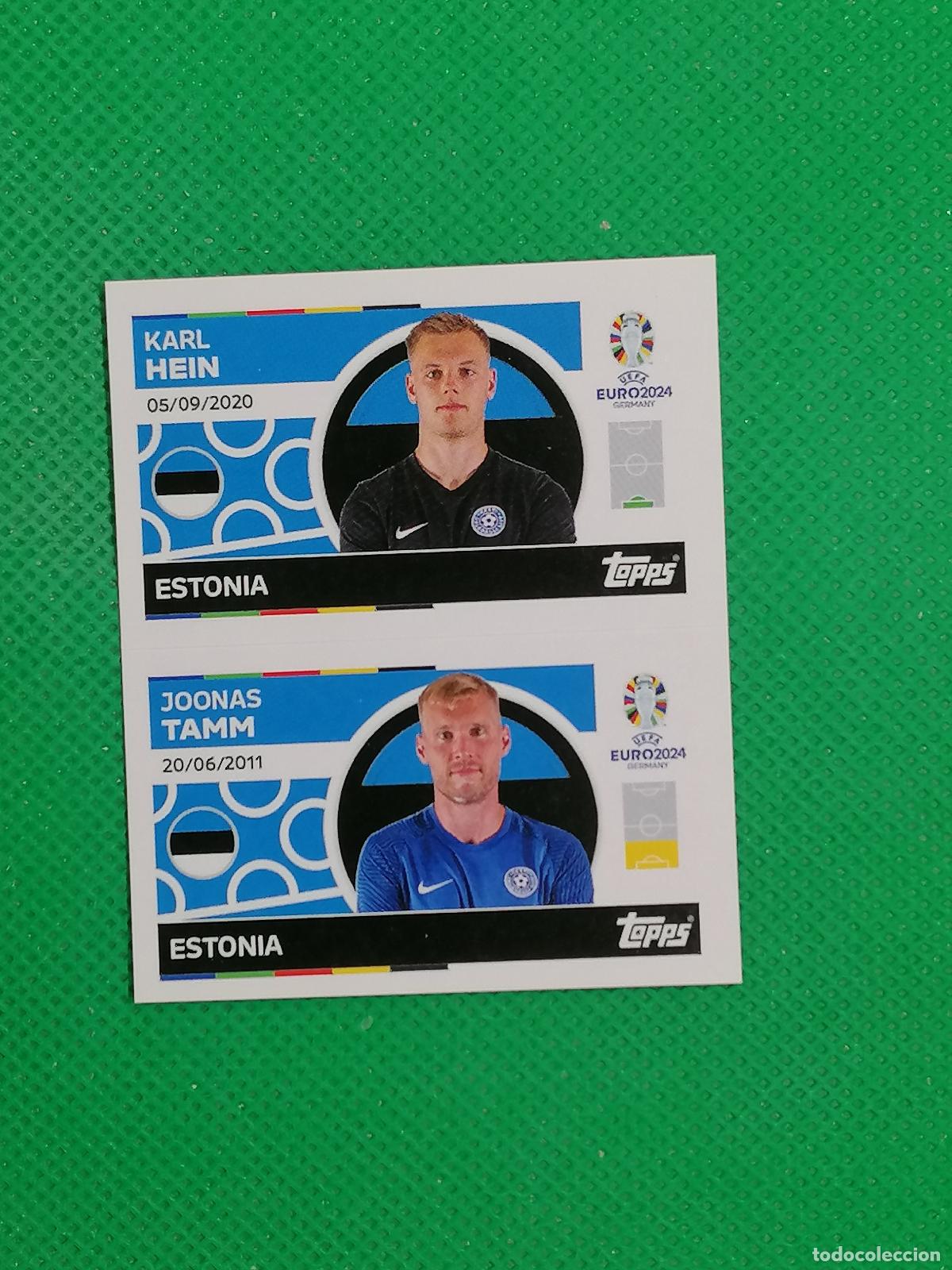 Cromos de F&uacute;tbol: EST 2 3 EST2 EST3 HEIN TAMM ESTONIA ⚽ TOPPS EURO 2024 24 GERMANY STICKERS ⚽