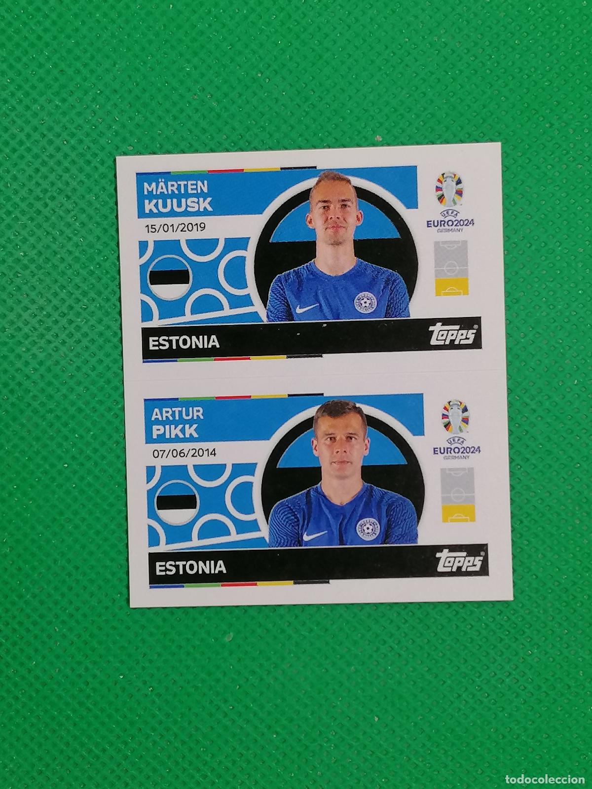 Cromos de F&uacute;tbol: EST 4 5 EST4 EST5 KUUS PIKK ESTONIA ⚽ TOPPS EURO 2024 24 GERMANY STICKERS ⚽