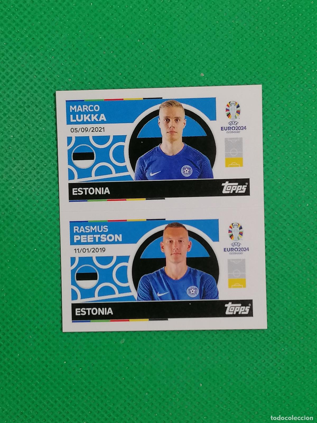 Cromos de F&uacute;tbol: EST 6 7 EST6 EST7 LUKKA PEETSON ESTONIA ⚽ TOPPS EURO 2024 24 GERMANY STICKERS ⚽