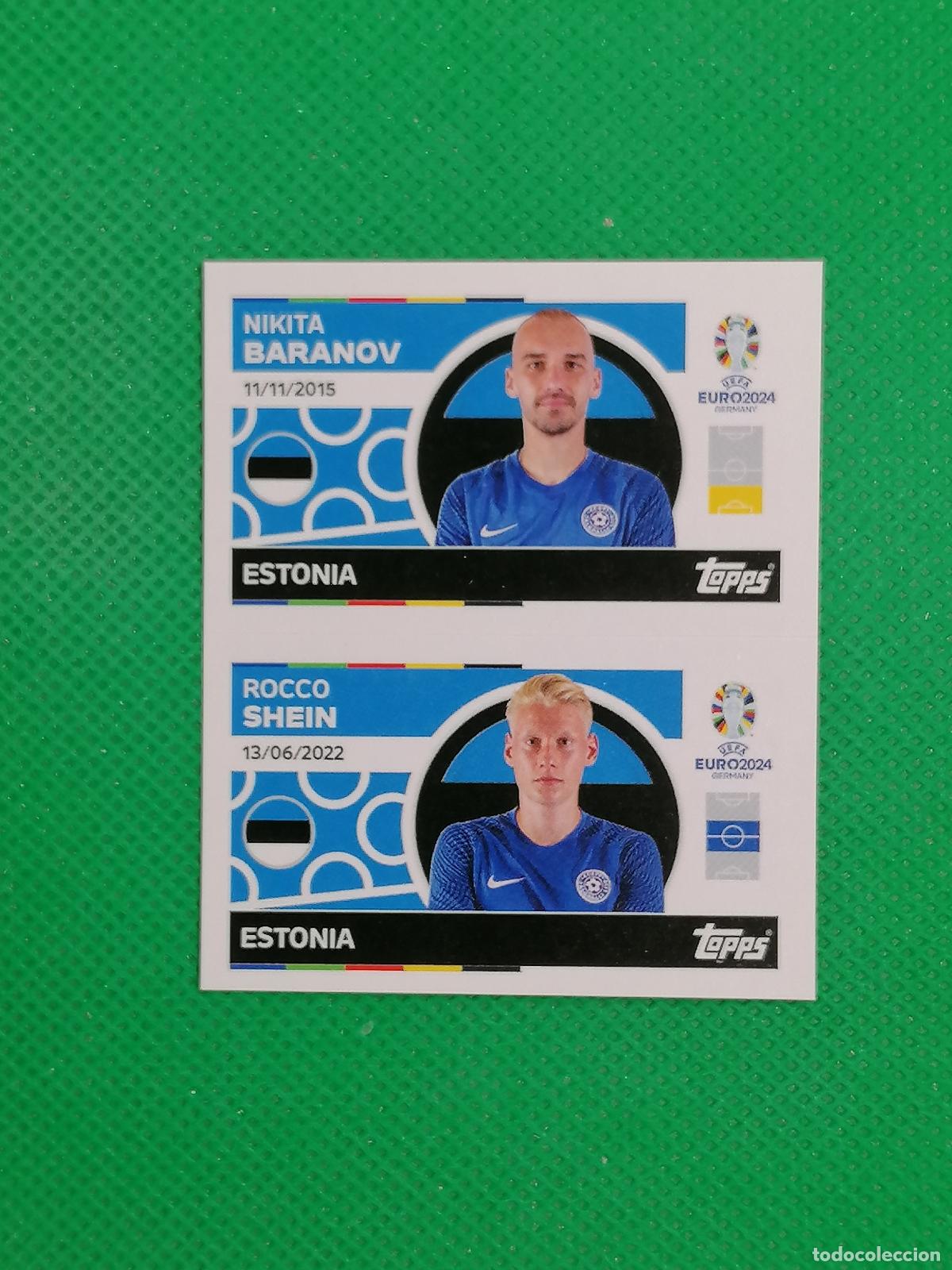 Cromos de F&uacute;tbol: EST 10 11 EST10 EST11 BARANOV SHEIN ESTONIA ⚽ TOPPS EURO 2024 24 GERMANY STICKERS ⚽