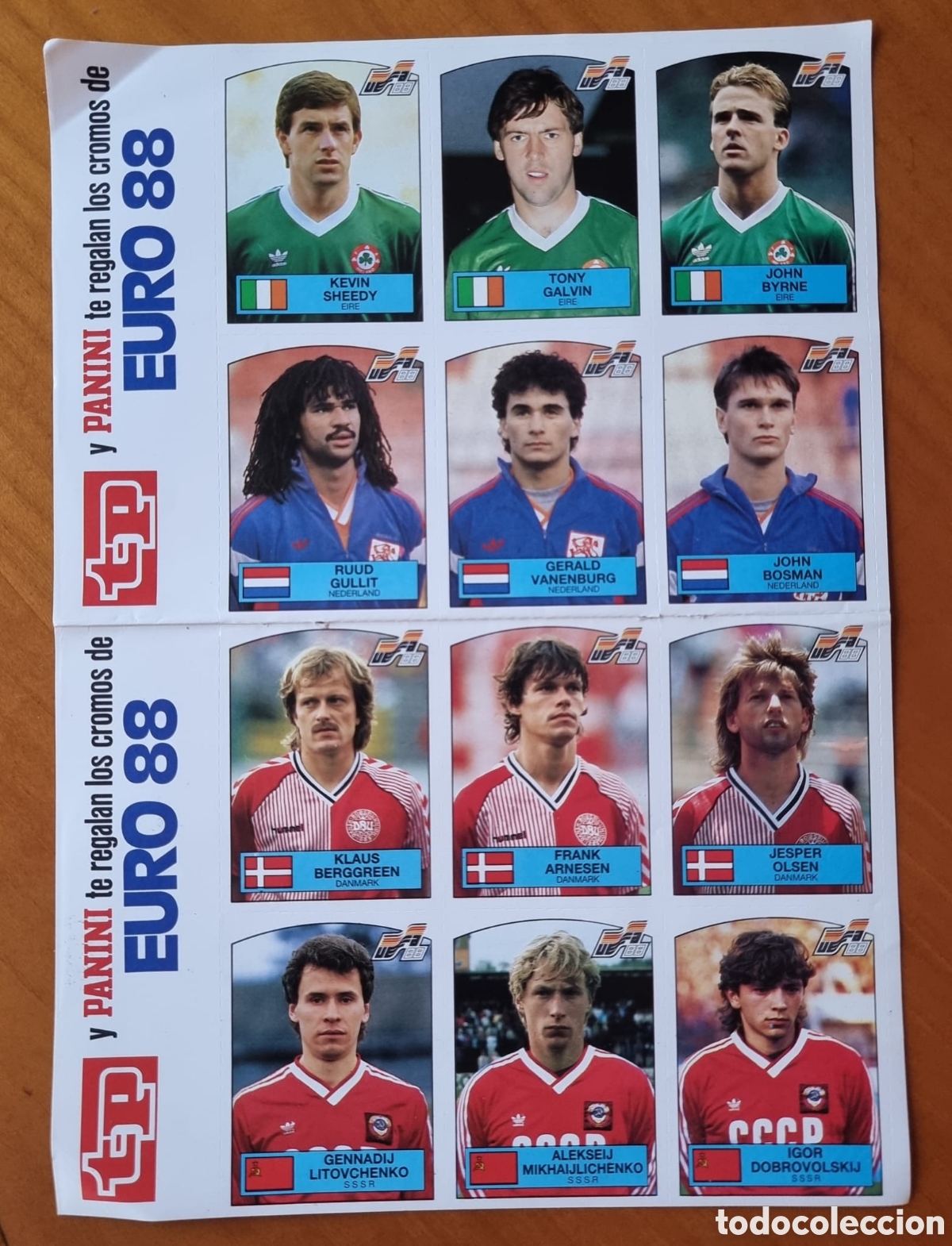 Cromos de F&uacute;tbol: Panini Euro 88 lote cromos raros obsequio TP ved fotos