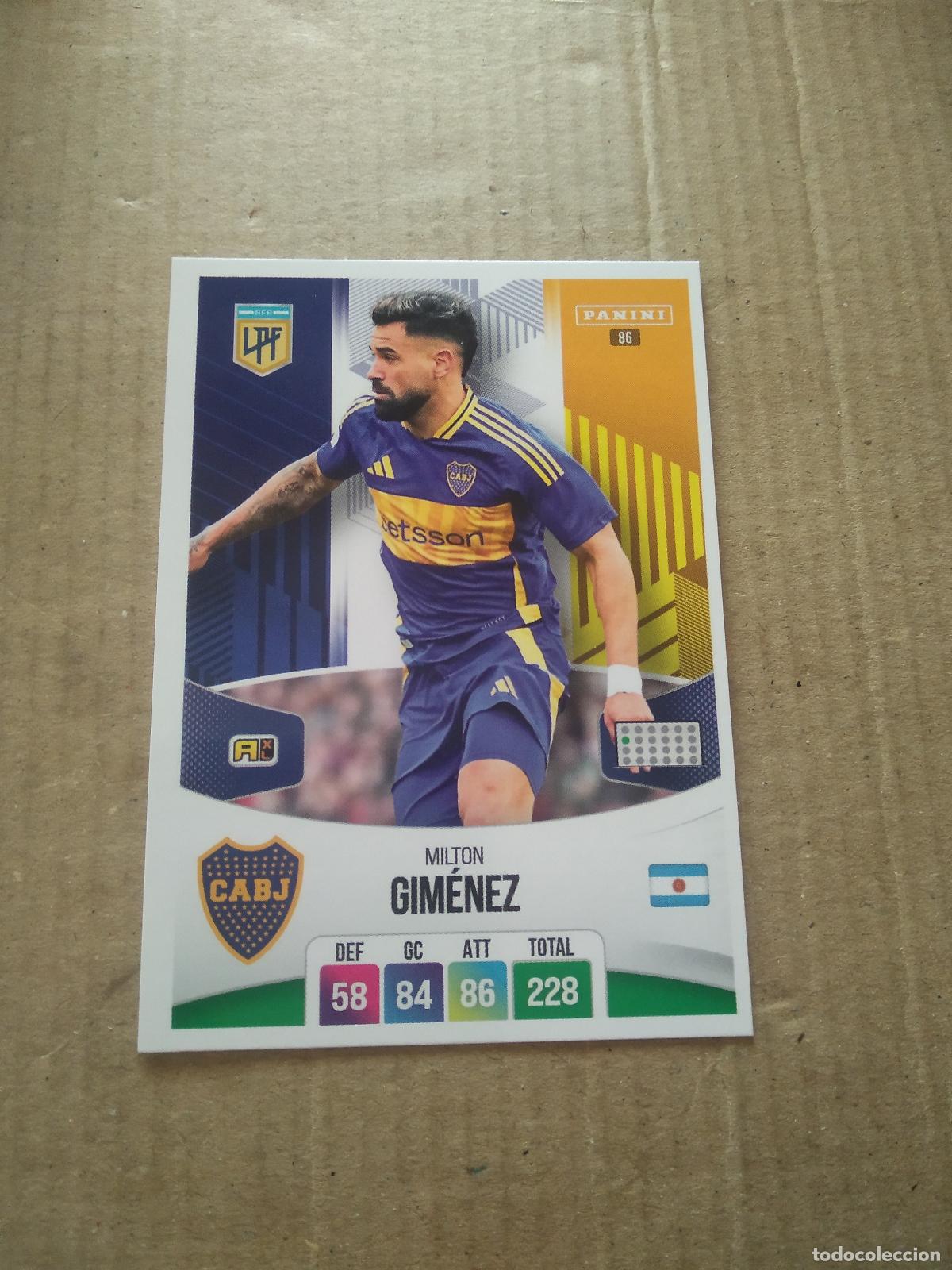 Cromos de F&uacute;tbol: 86 MILTON GIMENEZ BOCA JUNIORS CROMO FUTBOL ARGENTINO PANINI LIGA ARGENTINA 2024 ADRENALYN