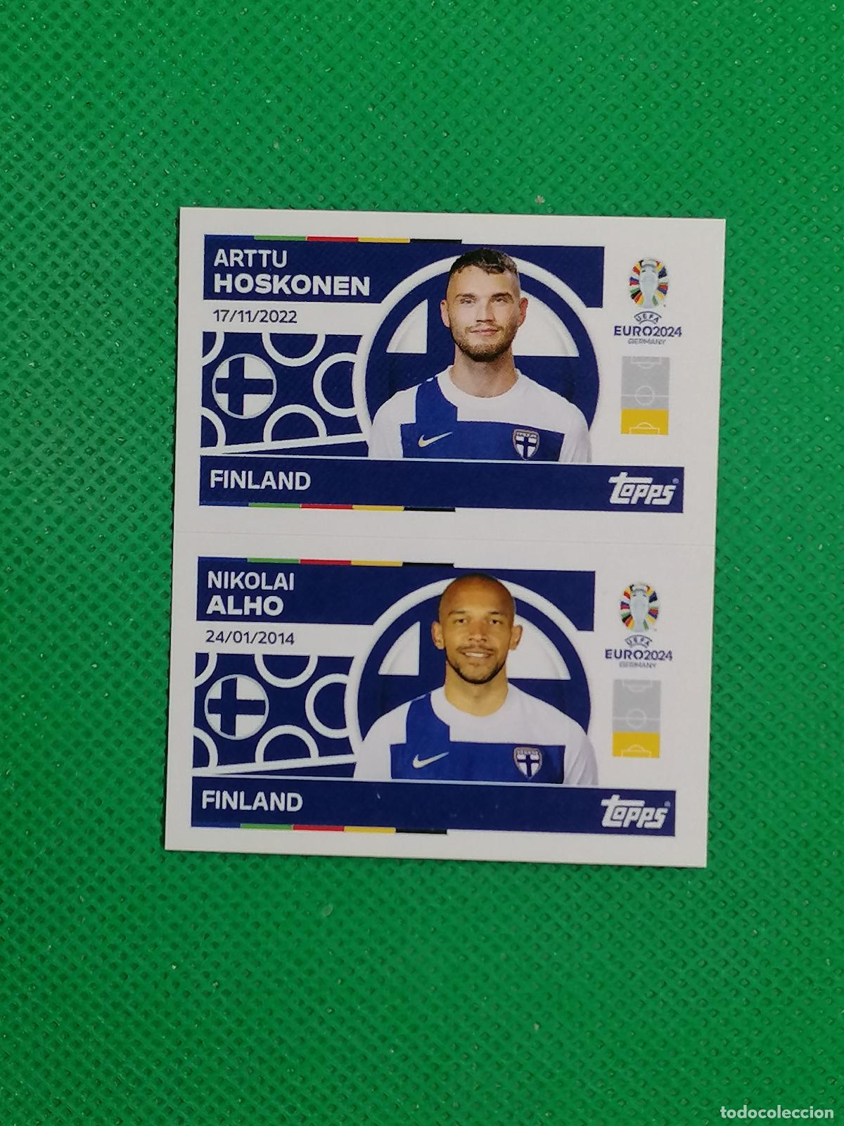 Cromos de F&uacute;tbol: FIN 4 5 FIN4 FIN5 HOSKONEN ALHO FINLANDIA ⚽ TOPPS EURO 2024 24 GERMANY STICKERS ⚽