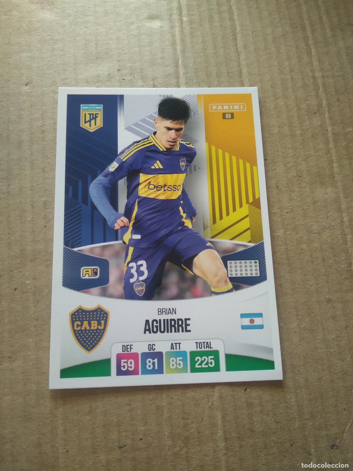 Cromos de F&uacute;tbol: 88 BRIAN AGUIRRE BOCA JUNIORS CROMO FUTBOL ARGENTINO PANINI LIGA ARGENTINA 2024 ADRENALYN