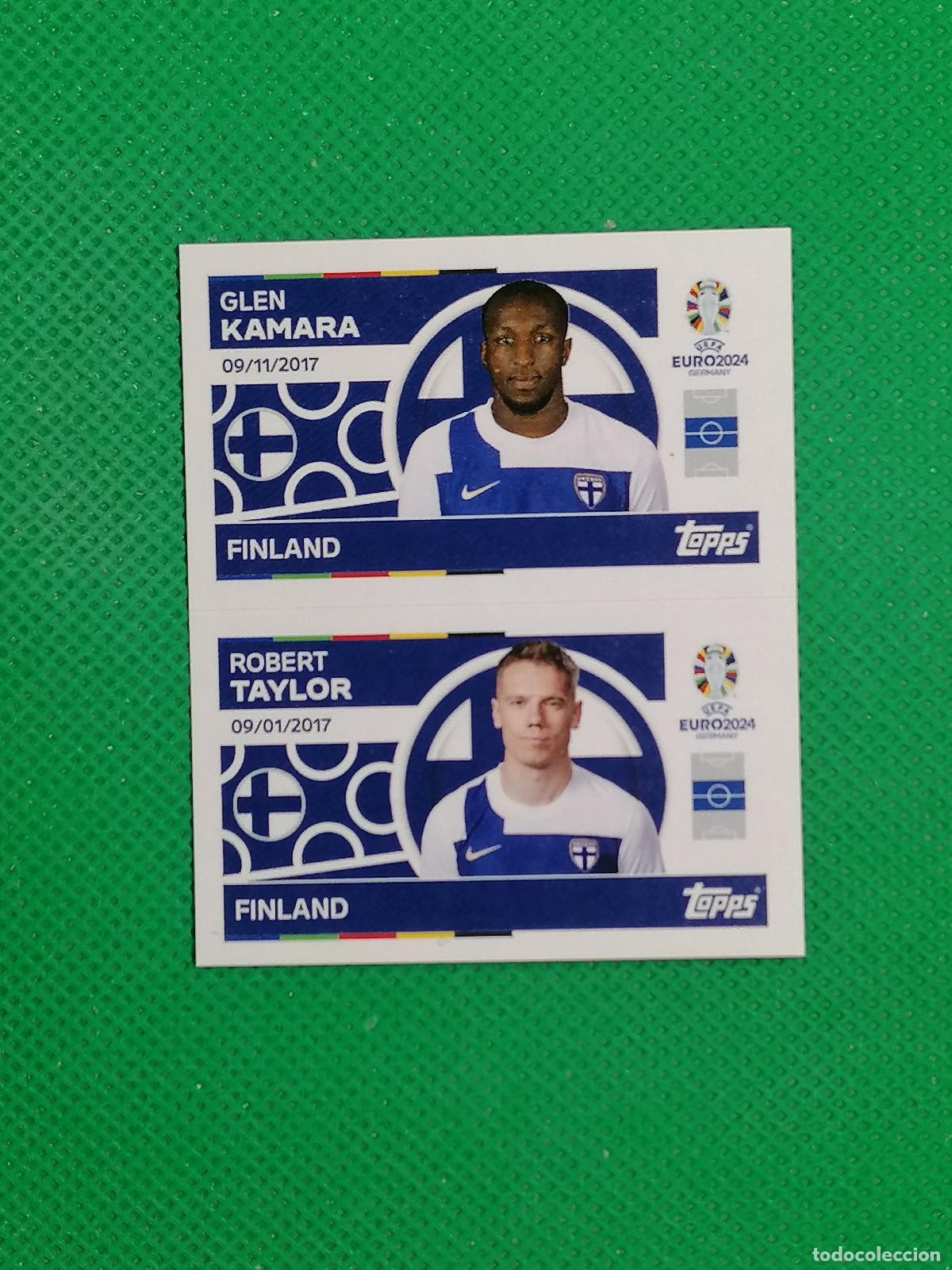Cromos de F&uacute;tbol: FIN 8 9 FIN8 FIN9 KAMARA TAYLOR FINLANDIA ⚽ TOPPS EURO 2024 24 GERMANY STICKERS ⚽