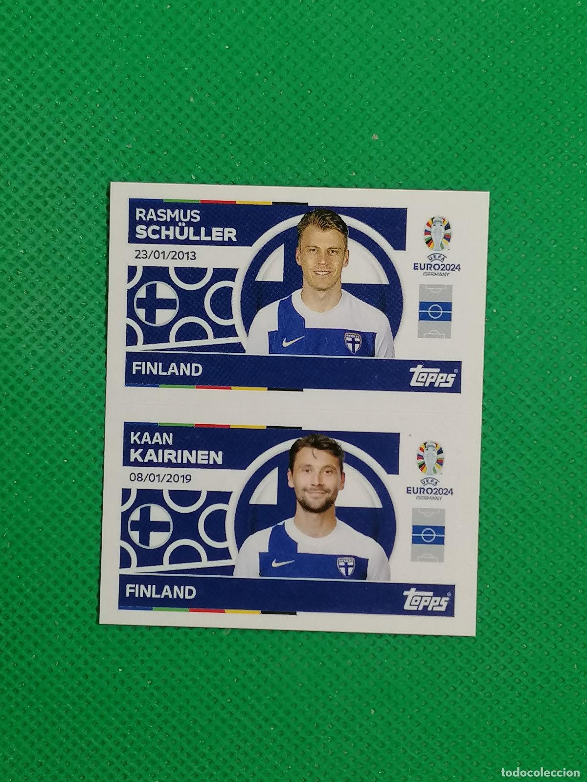 Cartes &agrave; collectionner de Football: FIN 10 11 FIN10 FIN11 SCHULLER KAIRINEN FINLANDIA ⚽ TOPPS EURO 2024 24 GERMANY STICKERS ⚽