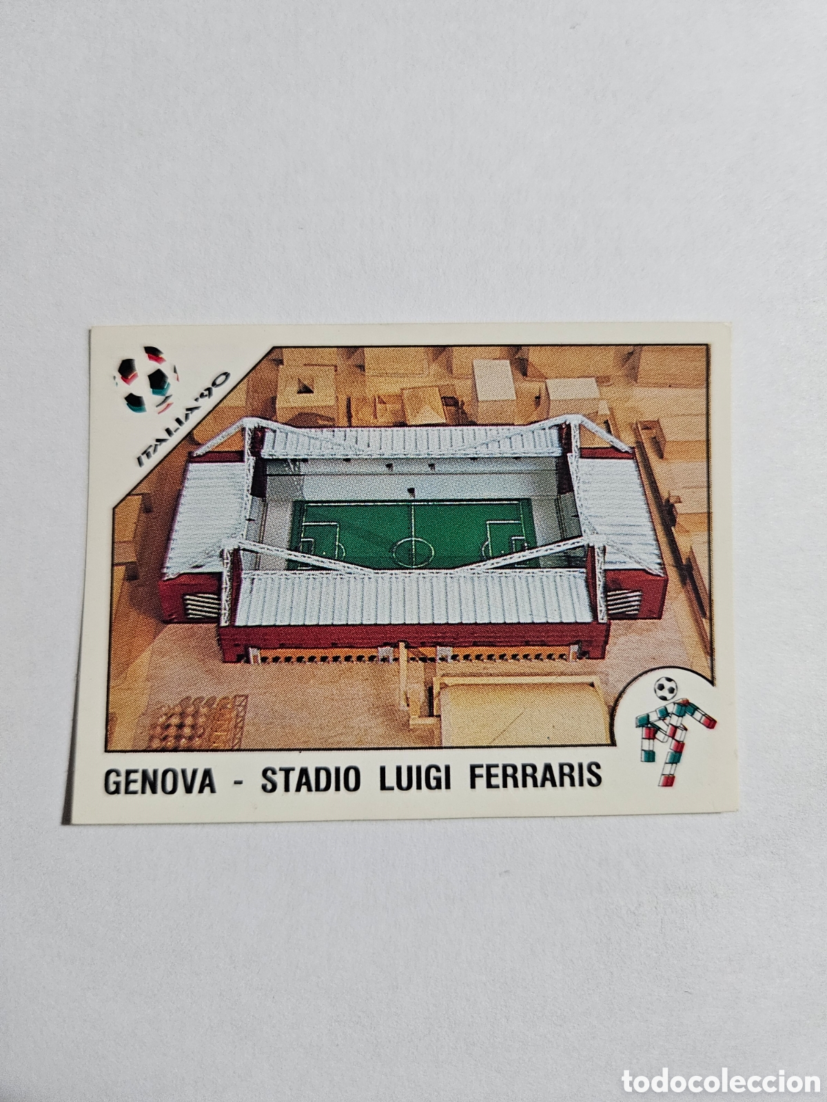 Fu&szlig;ball-Sticker: ESTADIO LUIGI FERRARIS 22 MUNDIAL ITALIA 1990 90 PANINI NUNCA PEGADO SIN PEGAR