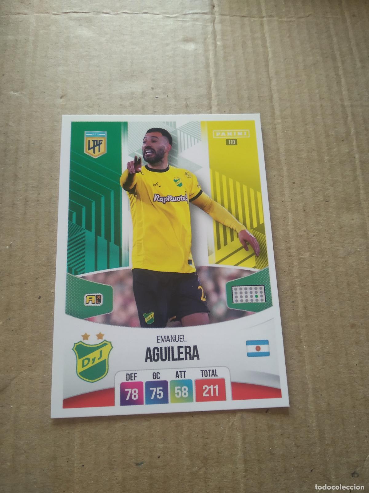 Cromos de F&uacute;tbol: 110 EMANUEL AGUILERA DEFENSA Y JUSTICIA CROMO FUTBOL ARGENTINO PANINI LIGA ARGENTINA 2024 ADRENALYN