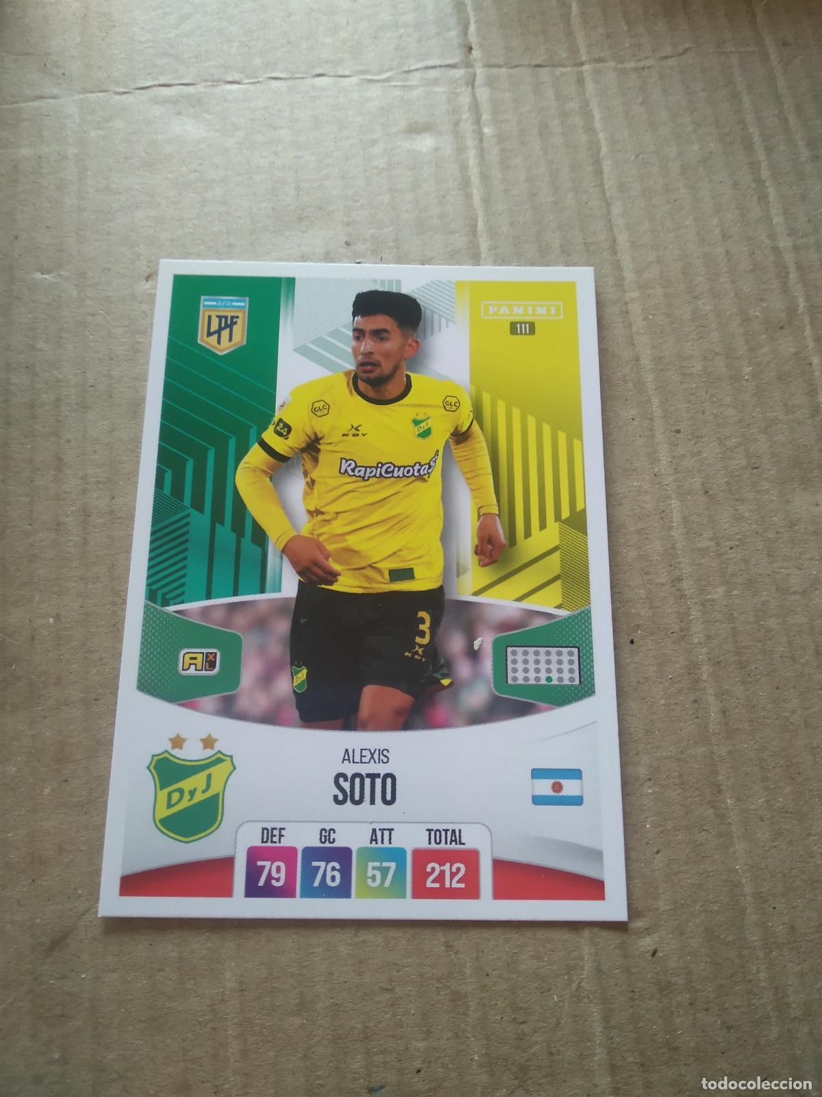 Cromos de F&uacute;tbol: 111 ALEXIS SOTO DEFENSA Y JUSTICIA CROMO FUTBOL ARGENTINO PANINI LIGA ARGENTINA 2024 ADRENALYN
