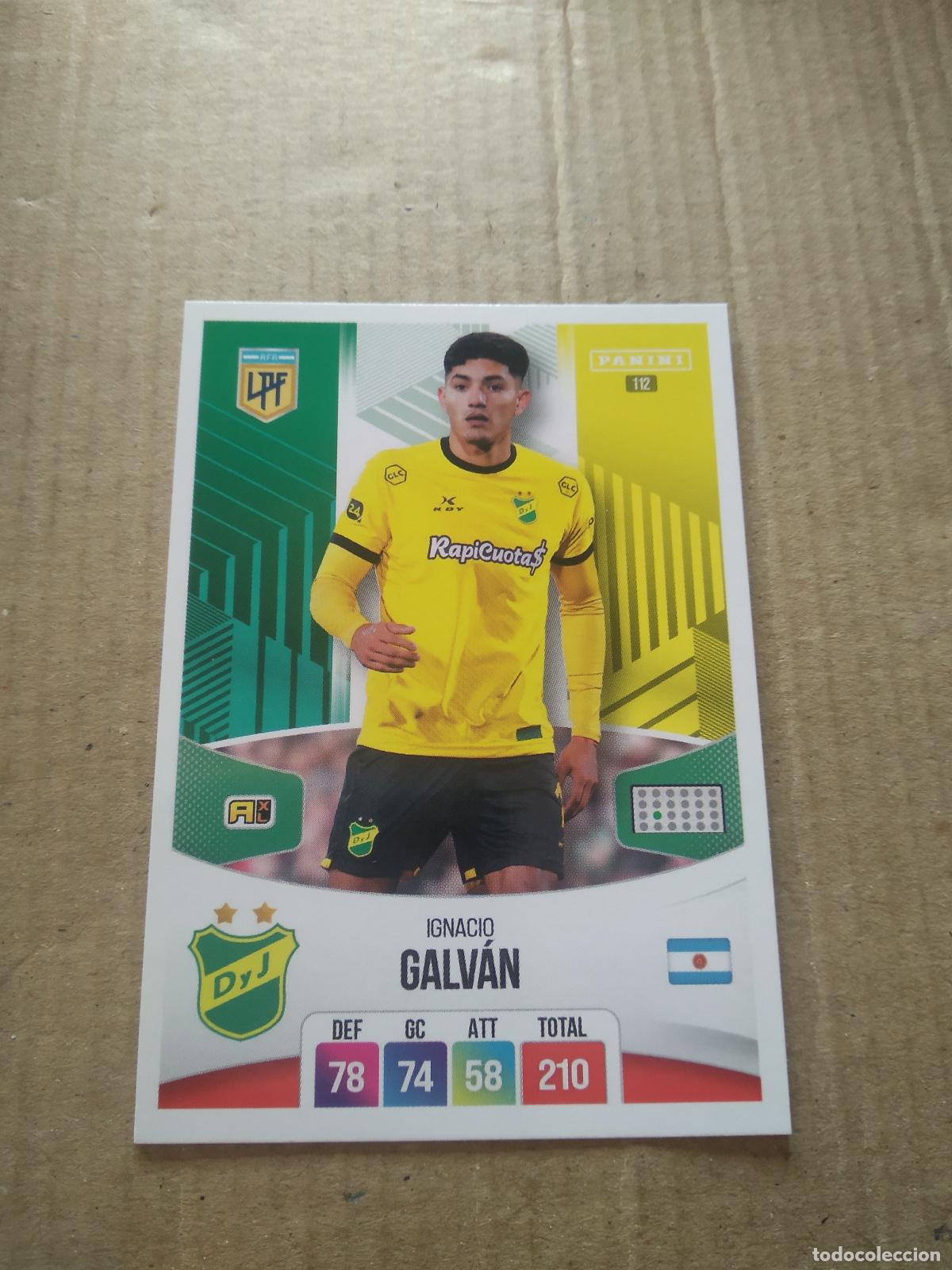 Cromos de F&uacute;tbol: 112 IGNACIO GALVAN DEFENSA Y JUSTICIA CROMO FUTBOL ARGENTINO PANINI LIGA ARGENTINA 2024 ADRENALYN