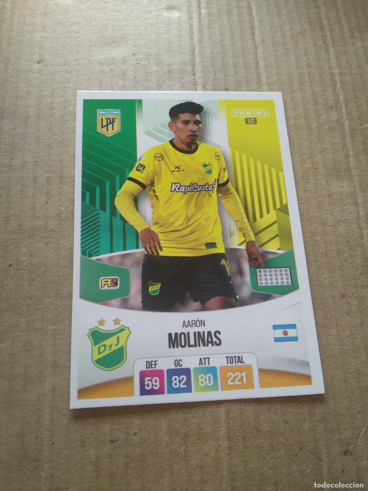 Cromos de F&uacute;tbol: 117 AARON MOLINAS DEFENSA Y JUSTICIA CROMO FUTBOL ARGENTINO PANINI LIGA ARGENTINA 2024 ADRENALYN