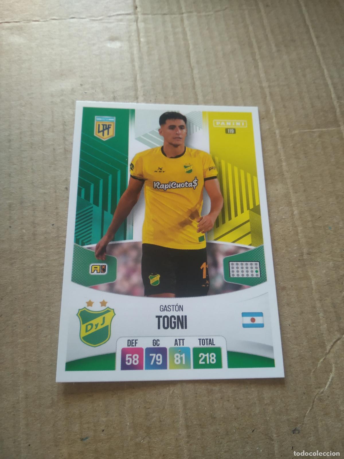 Cromos de F&uacute;tbol: 119 GASTON TOGNI DEFENSA Y JUSTICIA CROMO FUTBOL ARGENTINO PANINI LIGA ARGENTINA 2024 ADRENALYN
