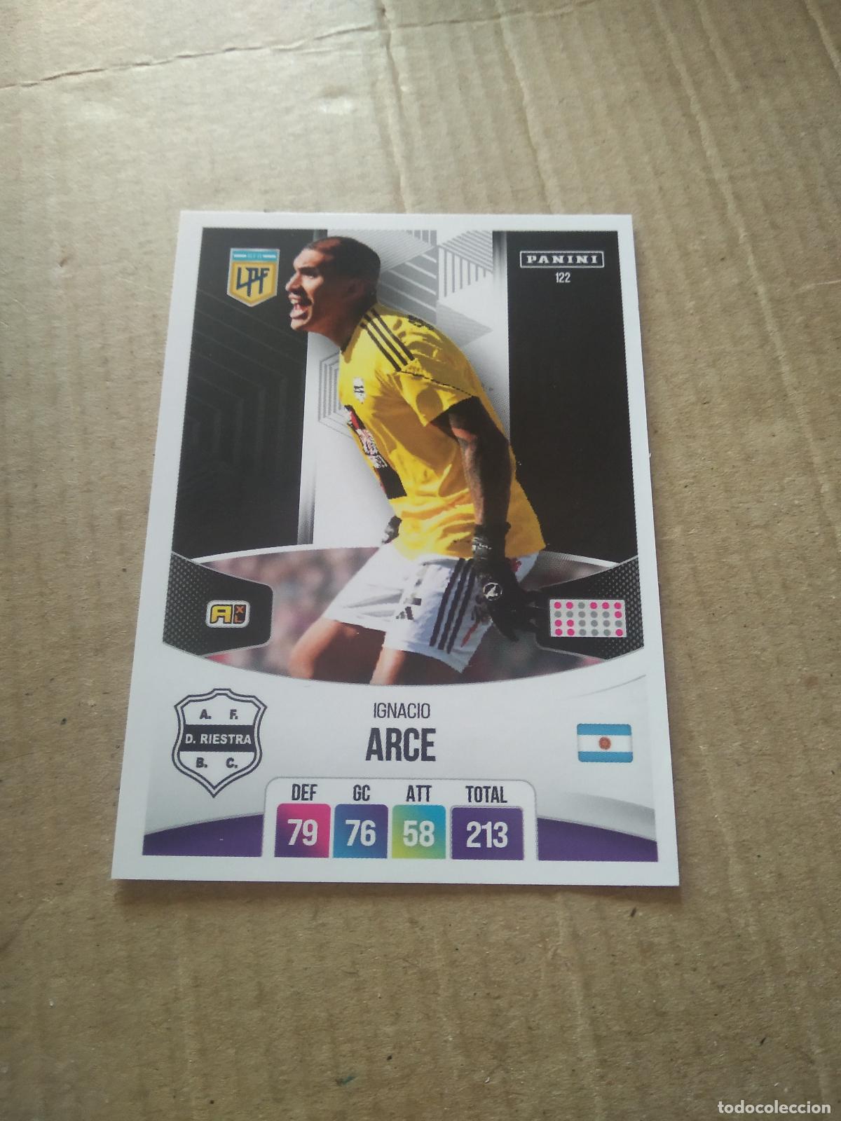Cromos de F&uacute;tbol: 122 IGNACIO ARCE DEPORTIVO RIESTRA CROMO FUTBOL ARGENTINO PANINI LIGA ARGENTINA 2024 ADRENALYN