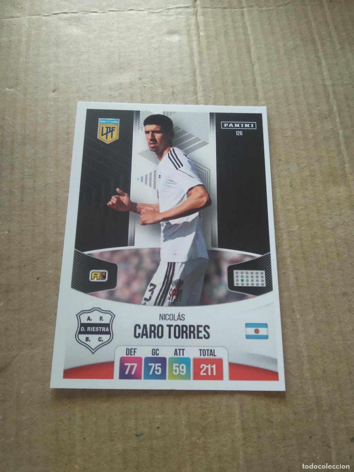 Cromos de F&uacute;tbol: 126 CARO TORRES DEPORTIVO RIESTRA CROMO FUTBOL ARGENTINO PANINI LIGA ARGENTINA 2024 ADRENALYN