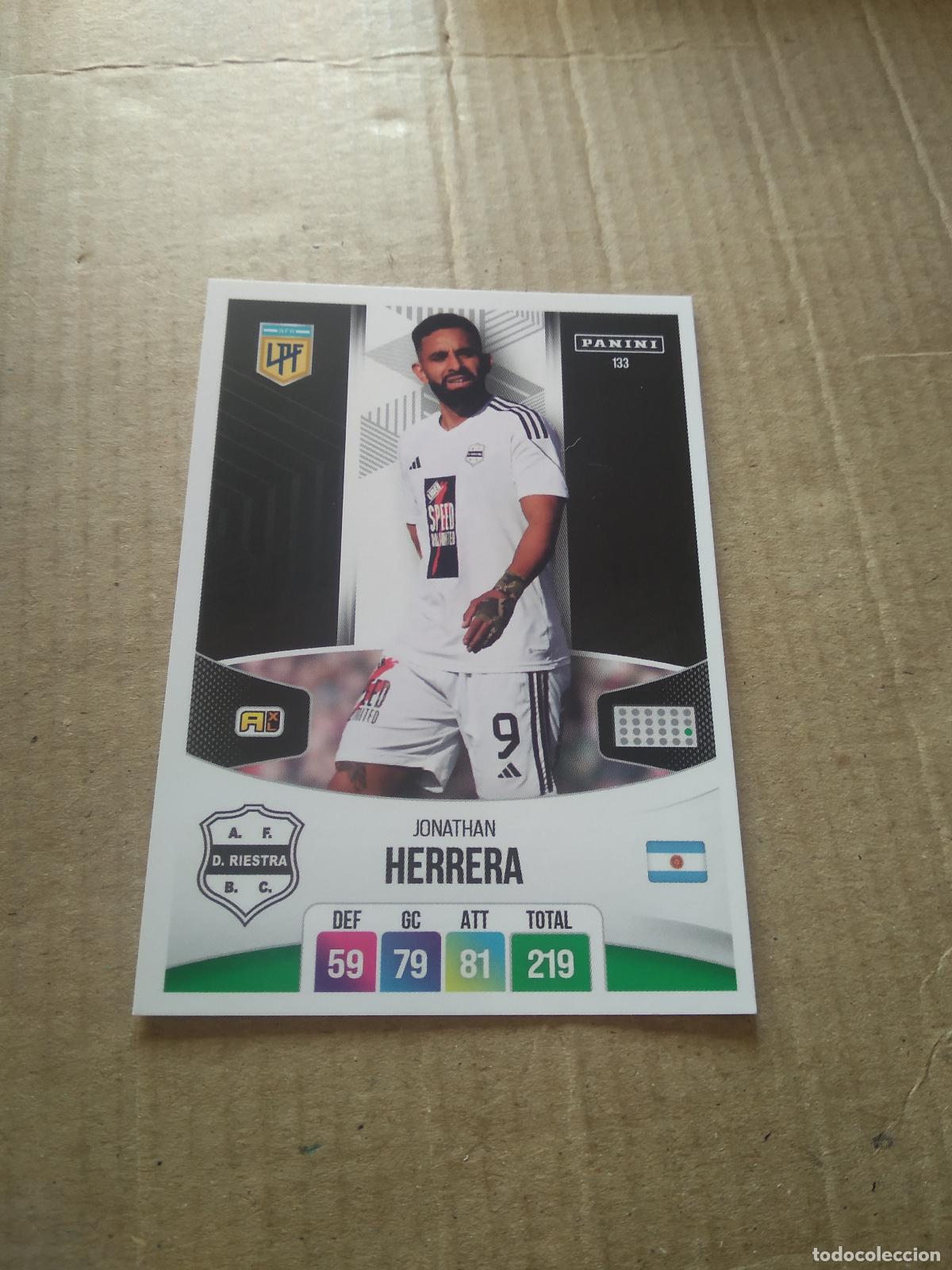 Cromos de F&uacute;tbol: 133 JONATHAN HERRERA DEPORTIVO RIESTRA CROMO FUTBOL ARGENTINO PANINI LIGA ARGENTINA 2024 ADRENALYN