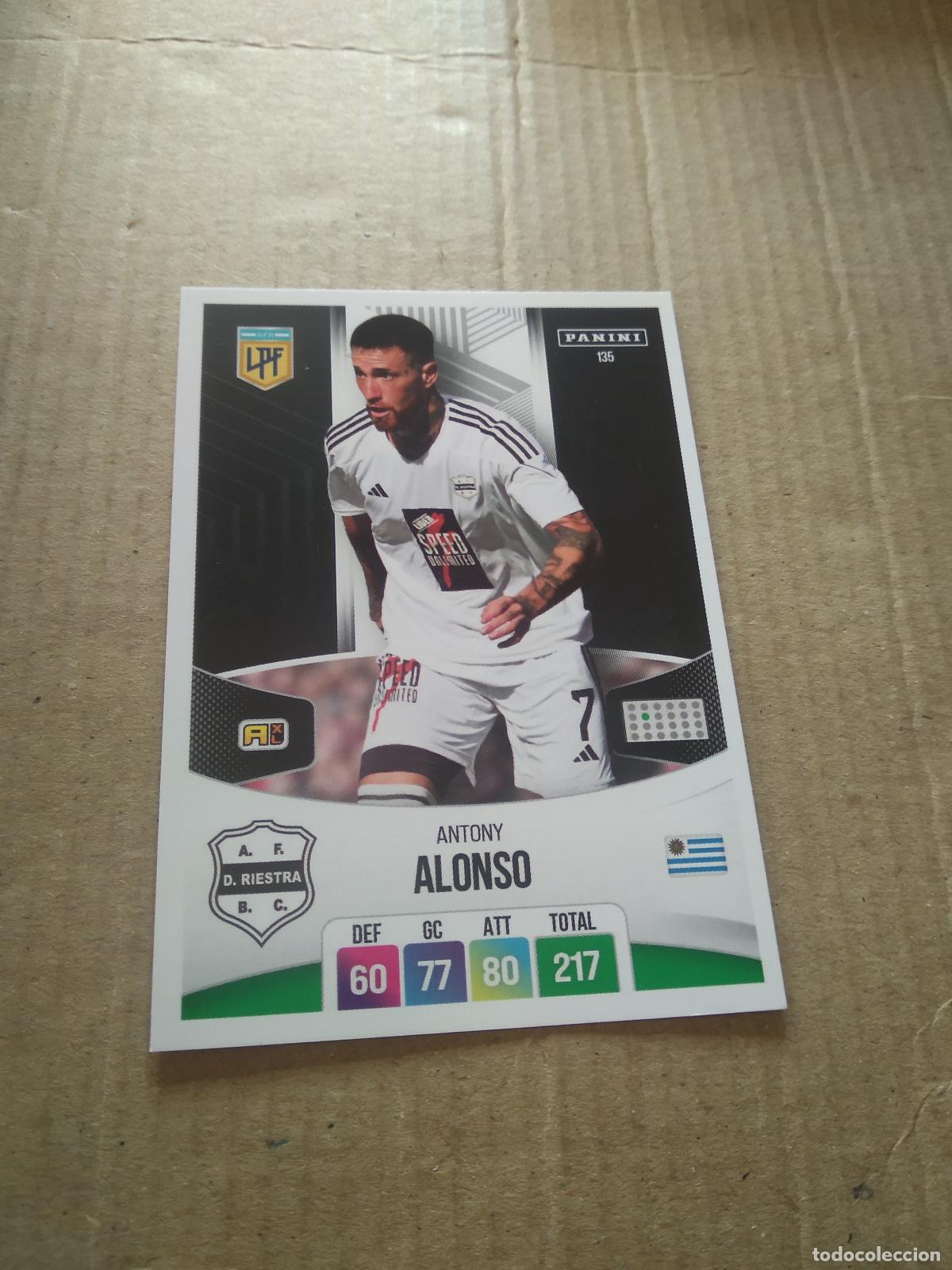 Cromos de F&uacute;tbol: 135 ANTONY ALONSO DEPORTIVO RIESTRA CROMO FUTBOL ARGENTINO PANINI LIGA ARGENTINA 2024 ADRENALYN