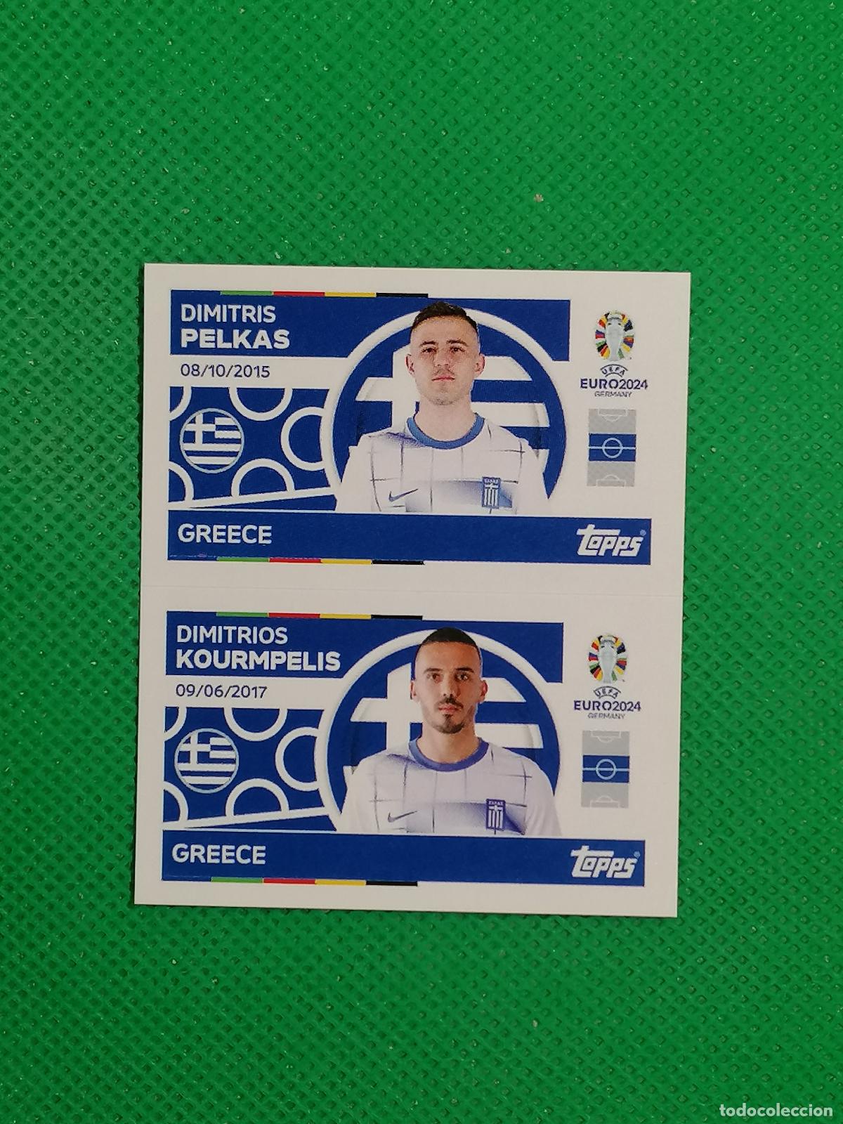 Cromos de F&uacute;tbol: GRE 10 11 GRE10 GRE11 PELKAS KOURMPELIS GRECIA ⚽ TOPPS EURO 2024 24 GERMANY STICKERS ⚽