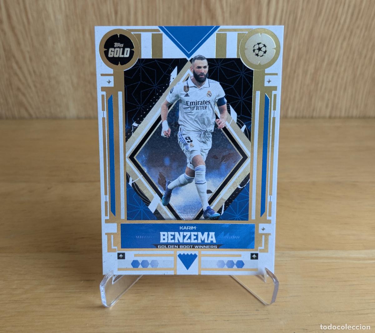 Cromos de F&uacute;tbol: TOPPS GOLD 2025-2026 - KARIM BENZEMA - GOLDEN BOOT WINNERS - REAL MADRID CF