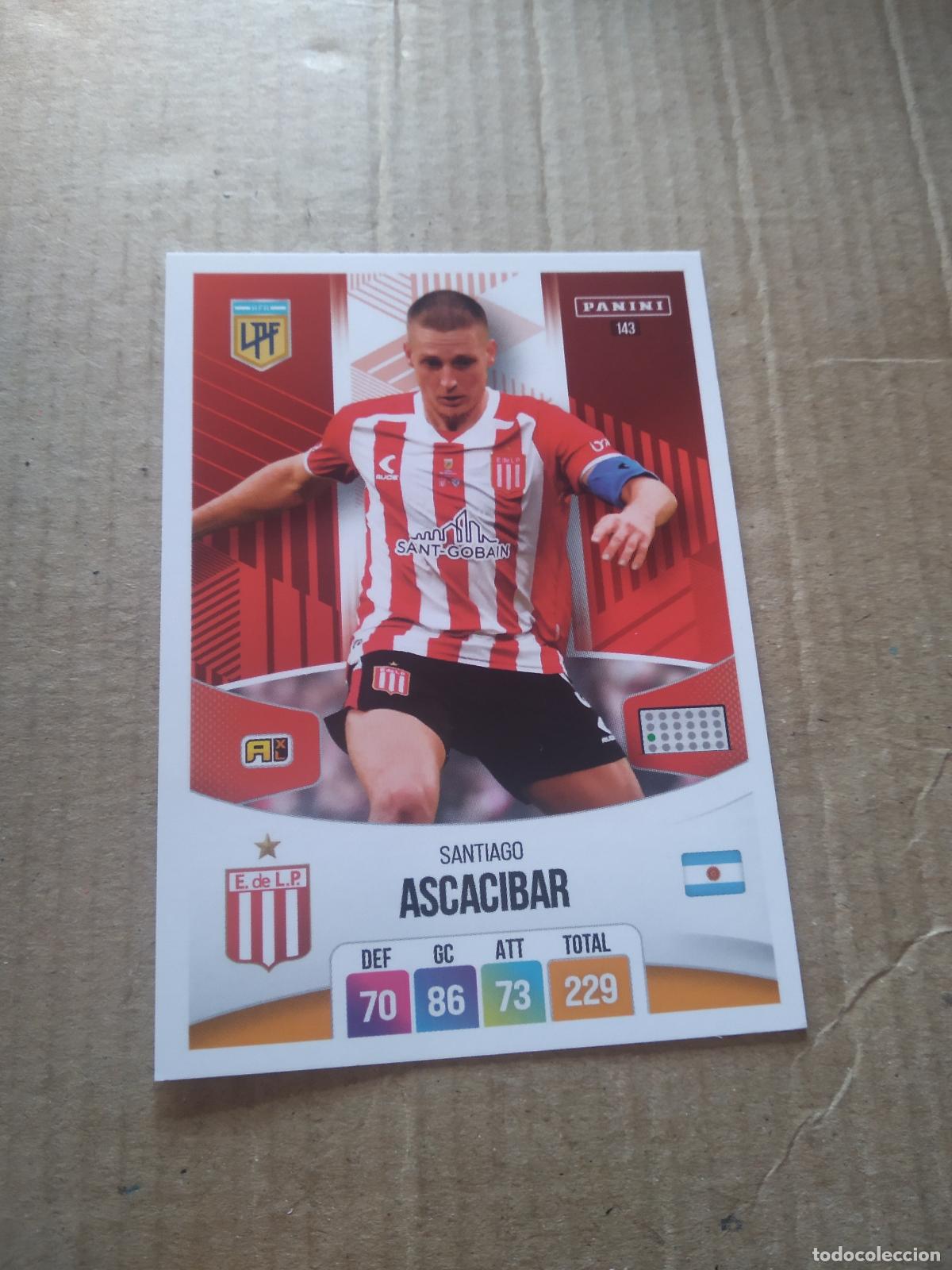 Cromos de F&uacute;tbol: 143 SANTIAGO ASCACIBAR ESTUDIANTES CROMO FUTBOL ARGENTINO PANINI LIGA ARGENTINA 2024 ADRENALYN
