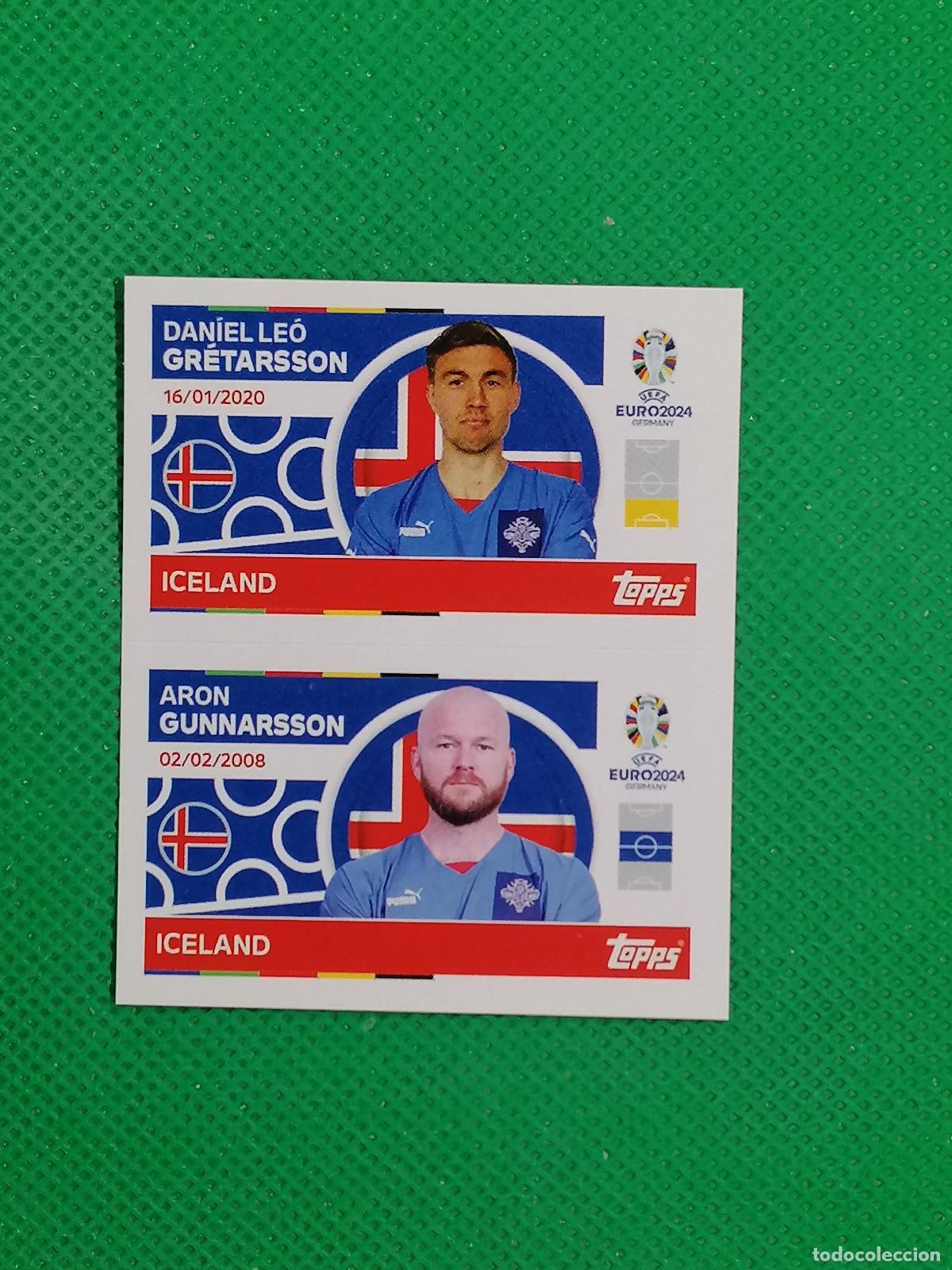 Cromos de F&uacute;tbol: ICE 8 9 ICE8 ICE9 GRETARSSON GUNNARSSON ICELAND ⚽ TOPPS EURO 2024 24 GERMANY STICKERS ⚽