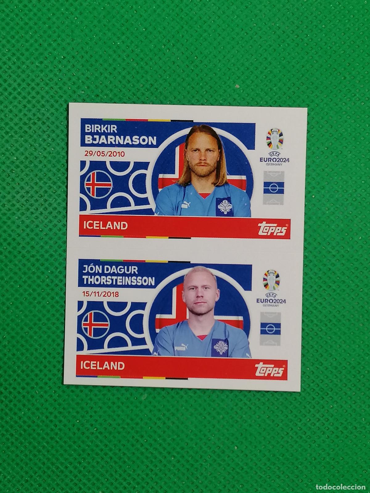 Cromos de F&uacute;tbol: ICE 10 11 ICE10 ICE11 BJARNASON THORTEINSSON ICELAND ⚽ TOPPS EURO 2024 24 GERMANY STICKERS ⚽