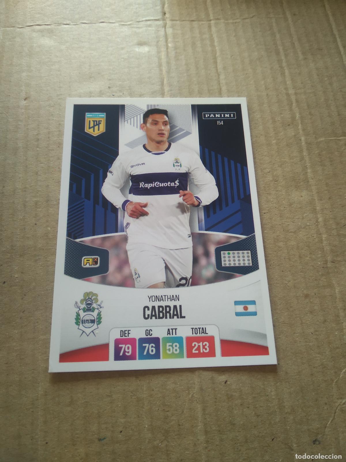 Cromos de F&uacute;tbol: 154 YONATHN CABRAL GIMNASIA CROMO FUTBOL ARGENTINO PANINI LIGA ARGENTINA 2024 ADRENALYN