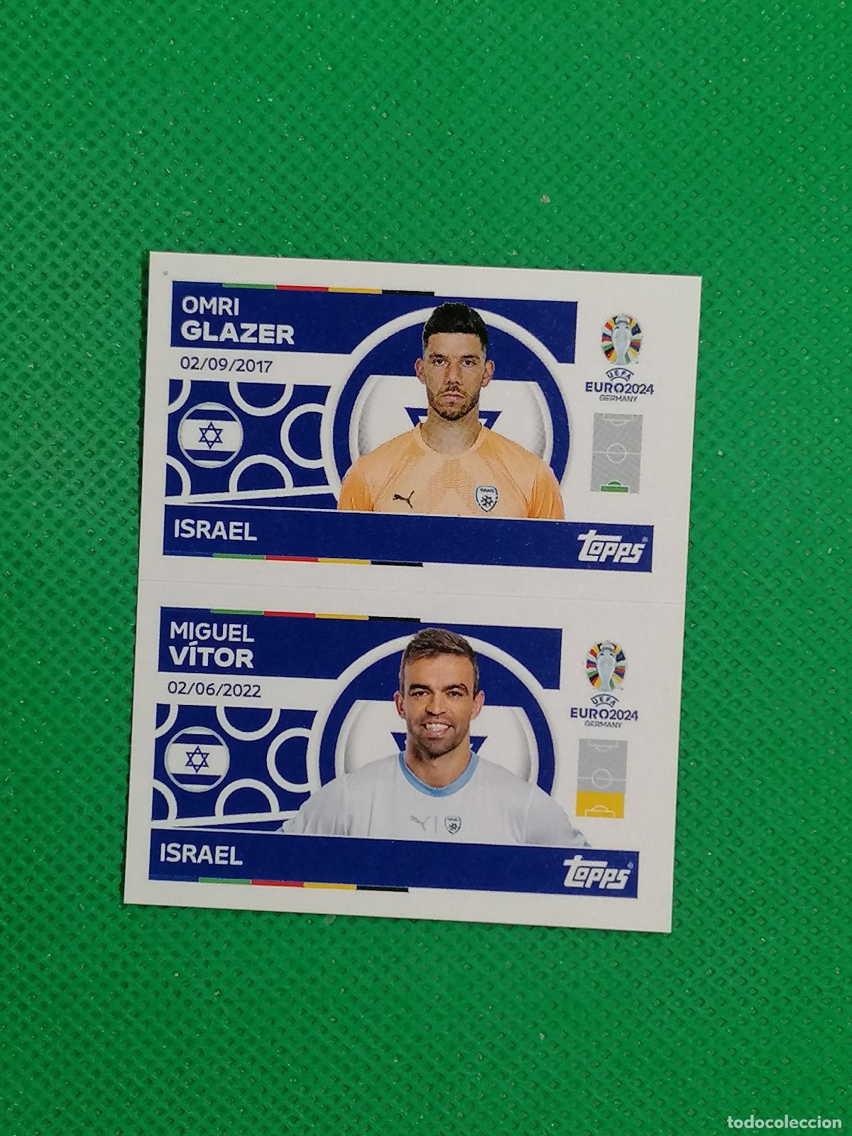 Cromos de F&uacute;tbol: ISR 2 3 ISR2 ISR3 GLAZER VITOR ISRAEL ⚽ TOPPS EURO 2024 24 GERMANY STICKERS ⚽