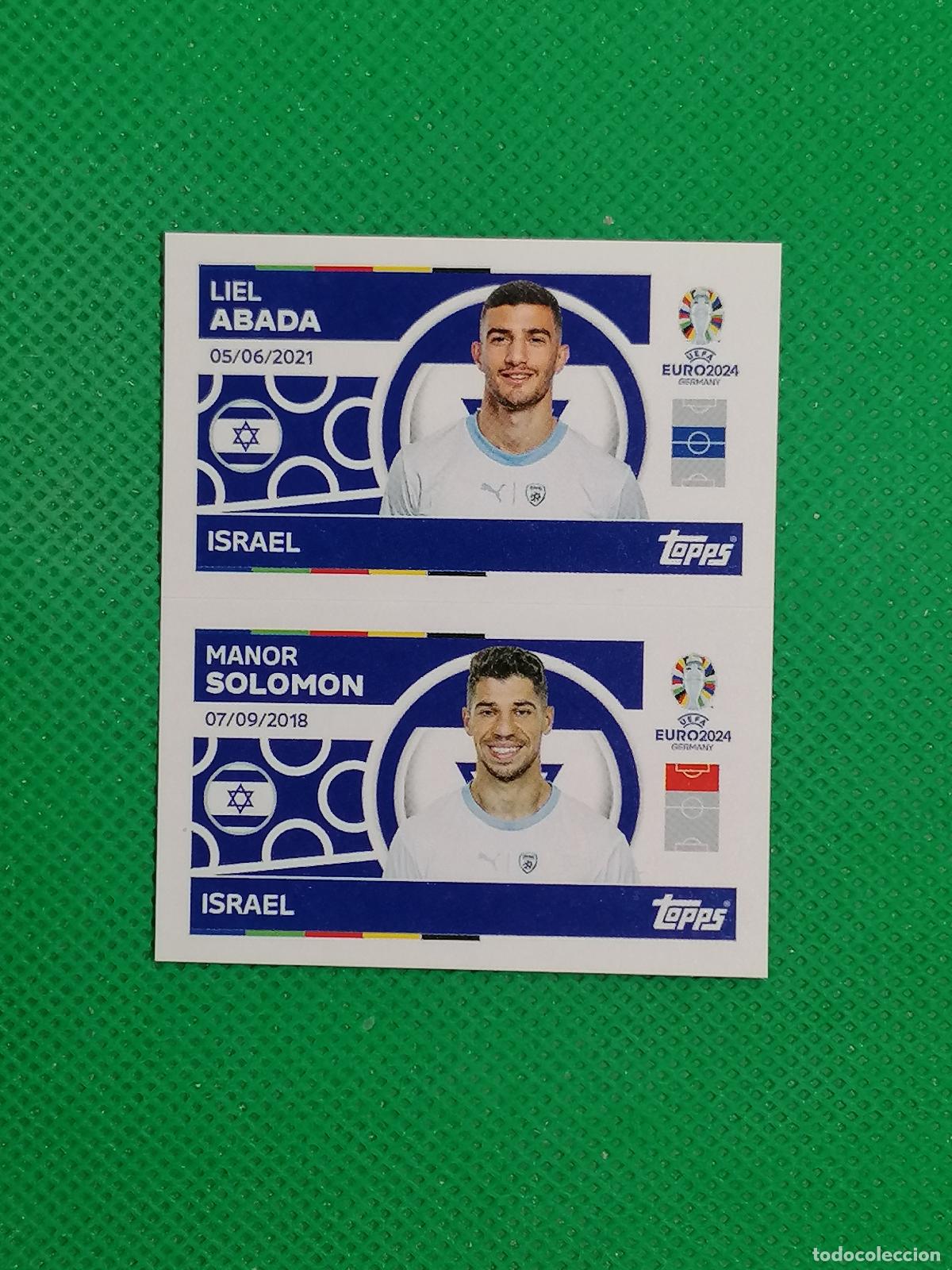 Cromos de F&uacute;tbol: ISR 14 15 ISR14 ISR15 ABADA SOLOMON ISRAEL ⚽ TOPPS EURO 2024 24 GERMANY STICKERS ⚽