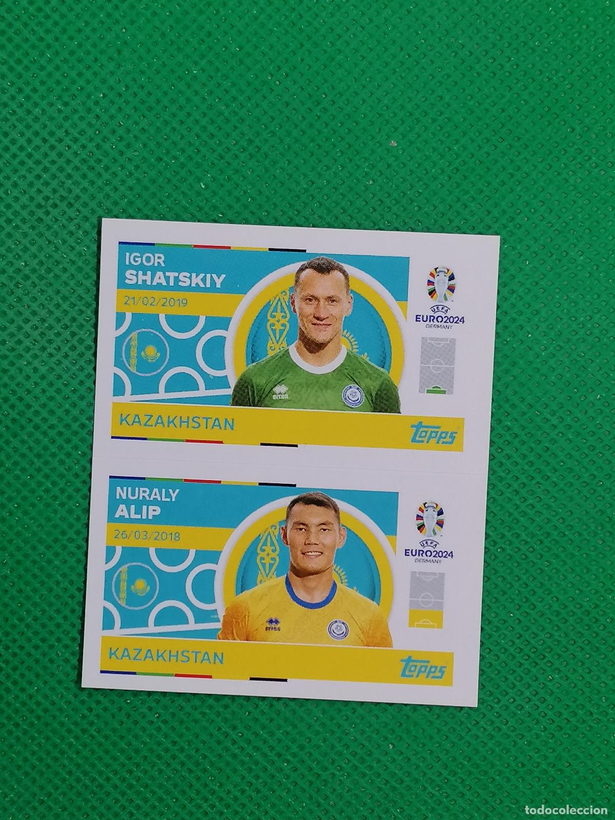 Cromos de F&uacute;tbol: KAZ 2 3 KAZ2 KAZ3 SHATSKIY ALIP KAZAKHSTAN ⚽ TOPPS EURO 2024 24 GERMANY STICKERS ⚽