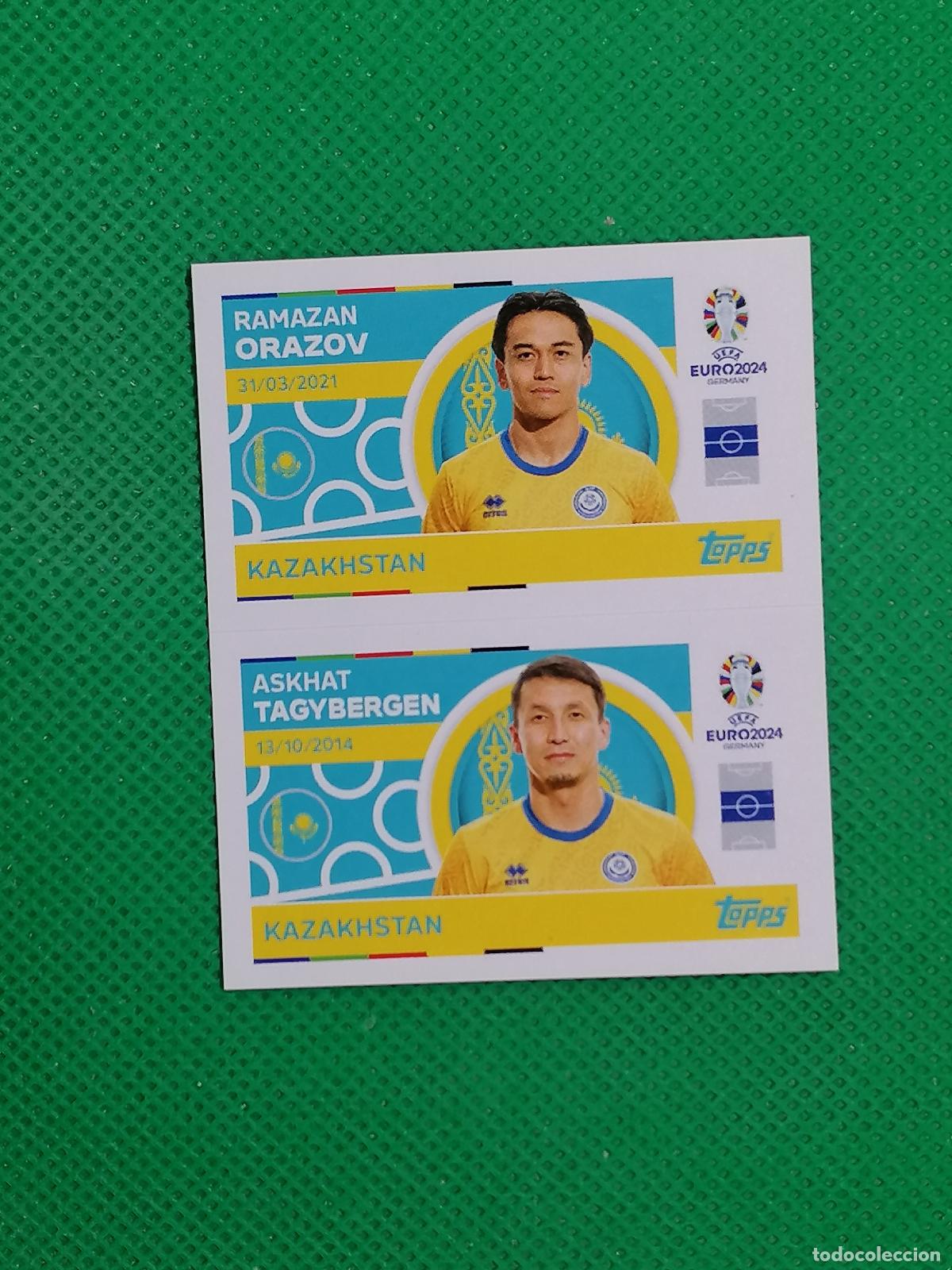 Cromos de F&uacute;tbol: KAZ 8 9 KAZ8 KAZ9 ORAZOV TAGYBERGEN KAZAKHSTAN ⚽ TOPPS EURO 2024 24 GERMANY STICKERS ⚽