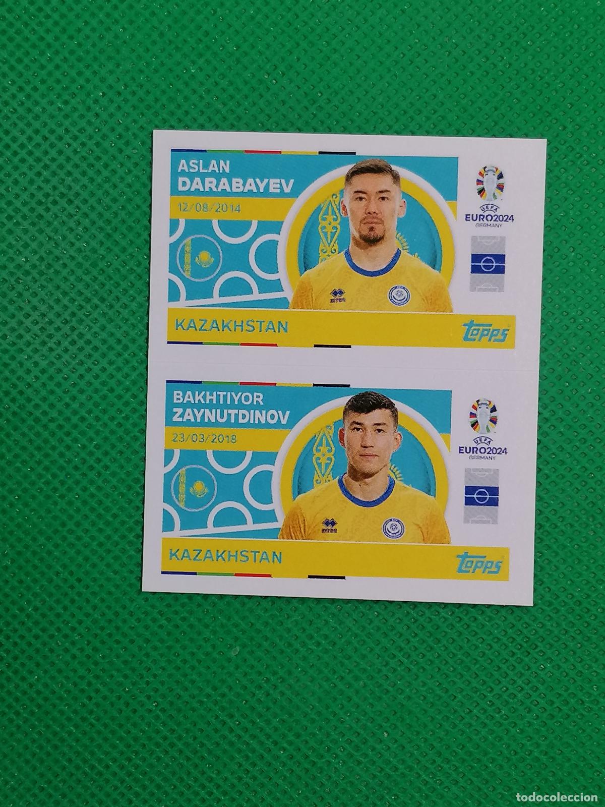 Cromos de F&uacute;tbol: KAZ 10 11 KAZ10 KAZ11 DARABAYEV ZAYNUTSINOV KAZAKHSTAN ⚽ TOPPS EURO 2024 24 GERMANY STICKERS ⚽