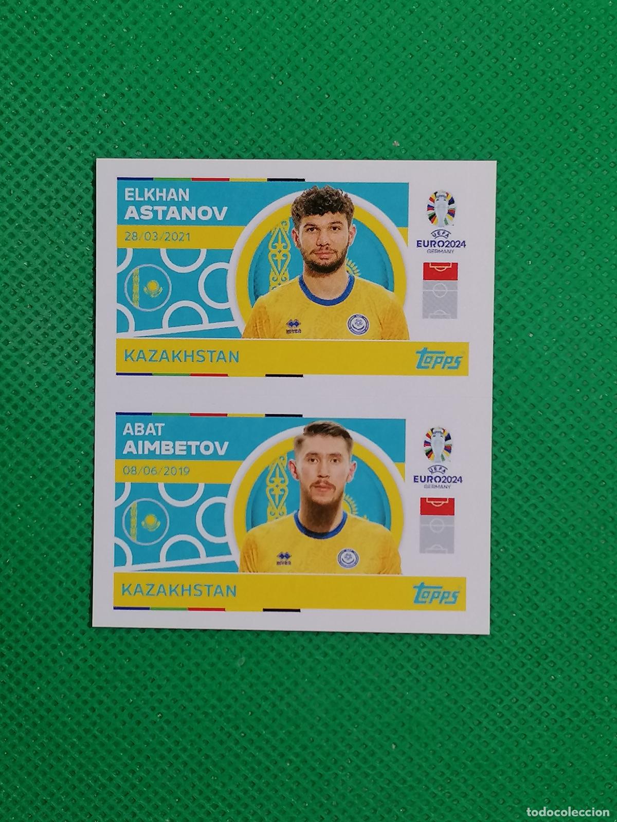 Cromos de F&uacute;tbol: KAZ 12 13 KAZ12 KAZ13 ASTANOV AIMBETOV KAZAKHSTAN ⚽ TOPPS EURO 2024 24 GERMANY STICKERS ⚽