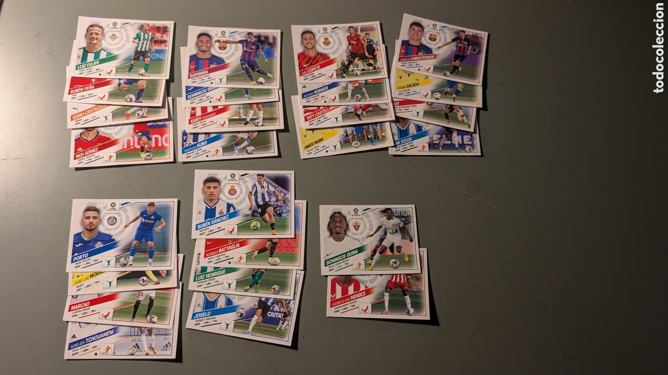 Cromos de F&uacute;tbol: LOTE 26 COLOCAS Y FICHAJES DIFERENTES LIGA ESTE 2022/23 22 23 NUNCA PEGADOS SIN PEGAR