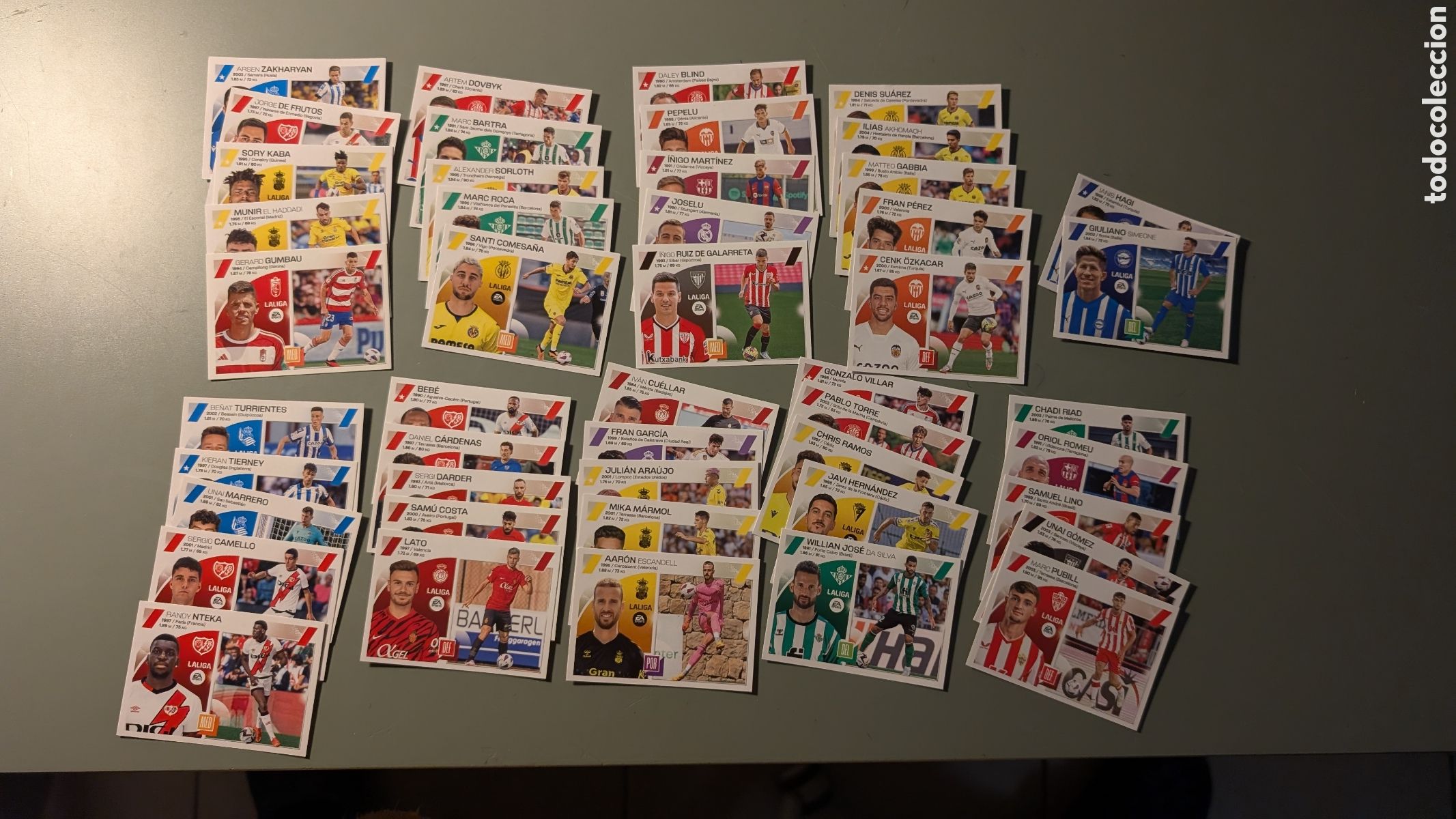 Cromos de F&uacute;tbol: LOTE 47 FICHAJES Y COLOCAS DIFERENTES LIGA ESTE 2023/24 23 24 NUNCA PEGADOS INCLUYE DIF&Iacute;C