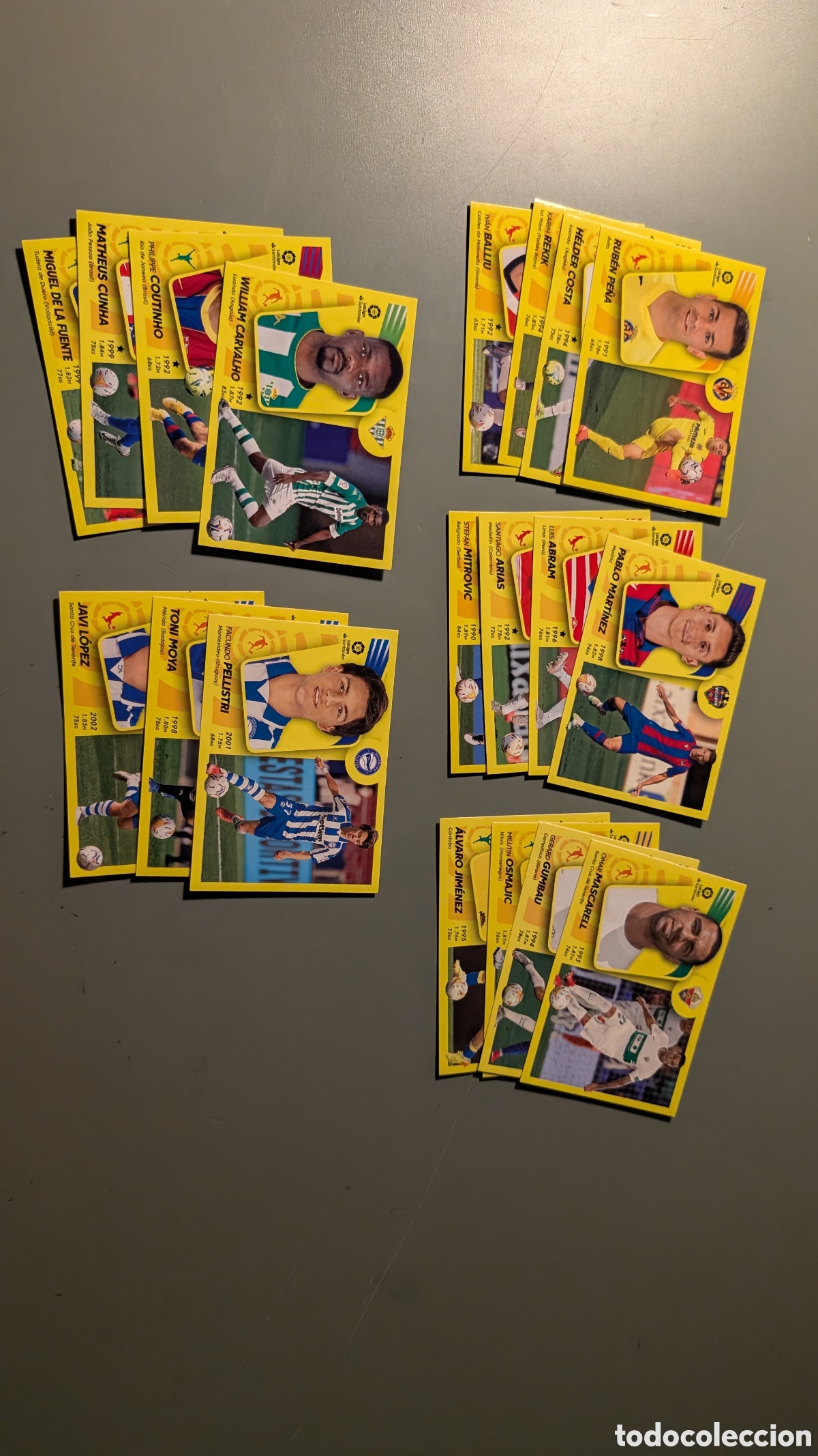 Cromos de F&uacute;tbol: LOTE 19 COLOCAS DIFERENTES LIGA ESTE 2021/22 21 22 NUNCA PEGADOS HAY DIF&Iacute;CILES