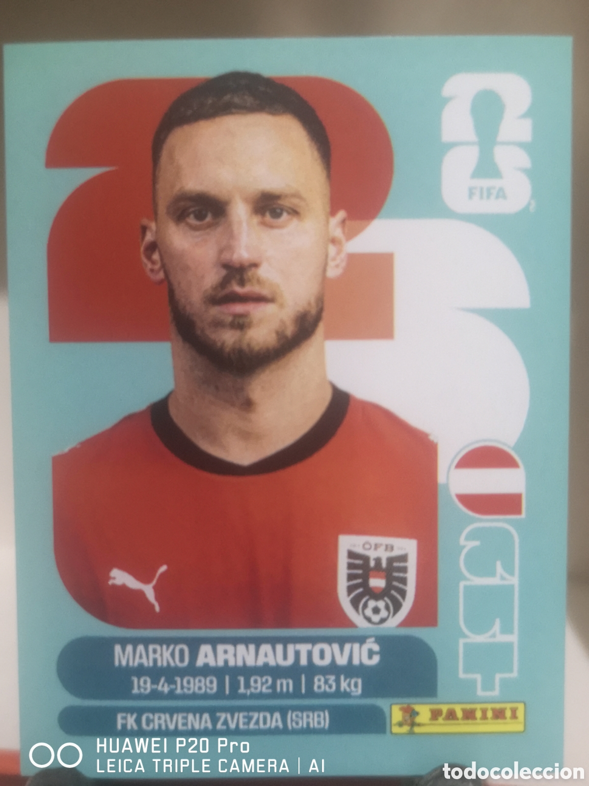 Cromos de F&uacute;tbol: FIFA WORLD CUP MUNDIAL 2026 ARNAUTOVIC - AUT 20