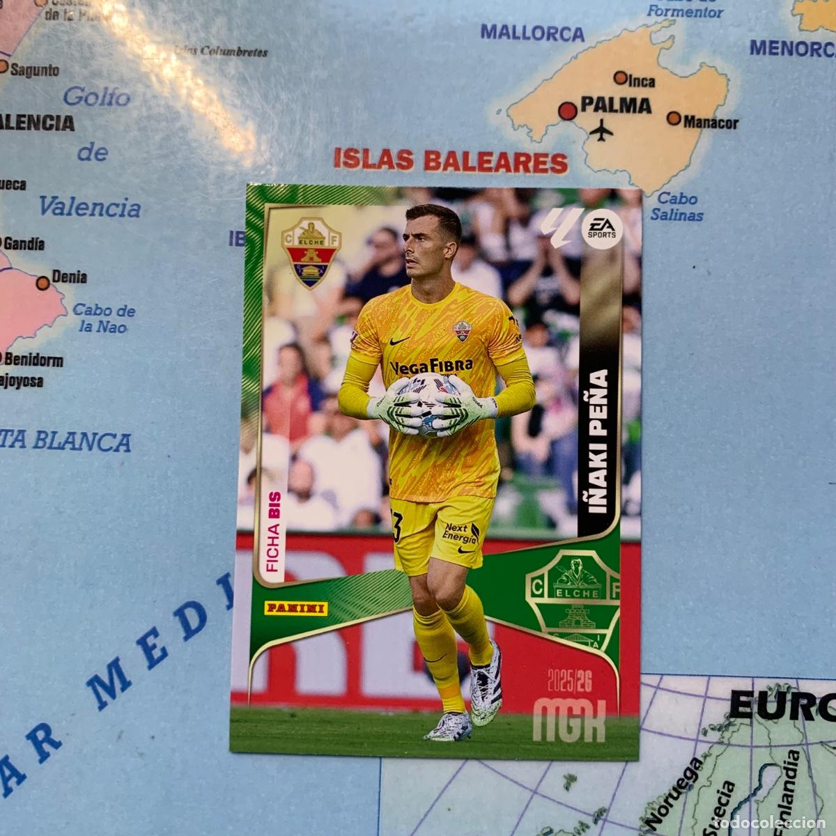 Cromos de F&uacute;tbol: I&ntilde;aki Pe&ntilde;a n&uacute;mero 129 Bis del Elche megacracks 25-26 2025-2026